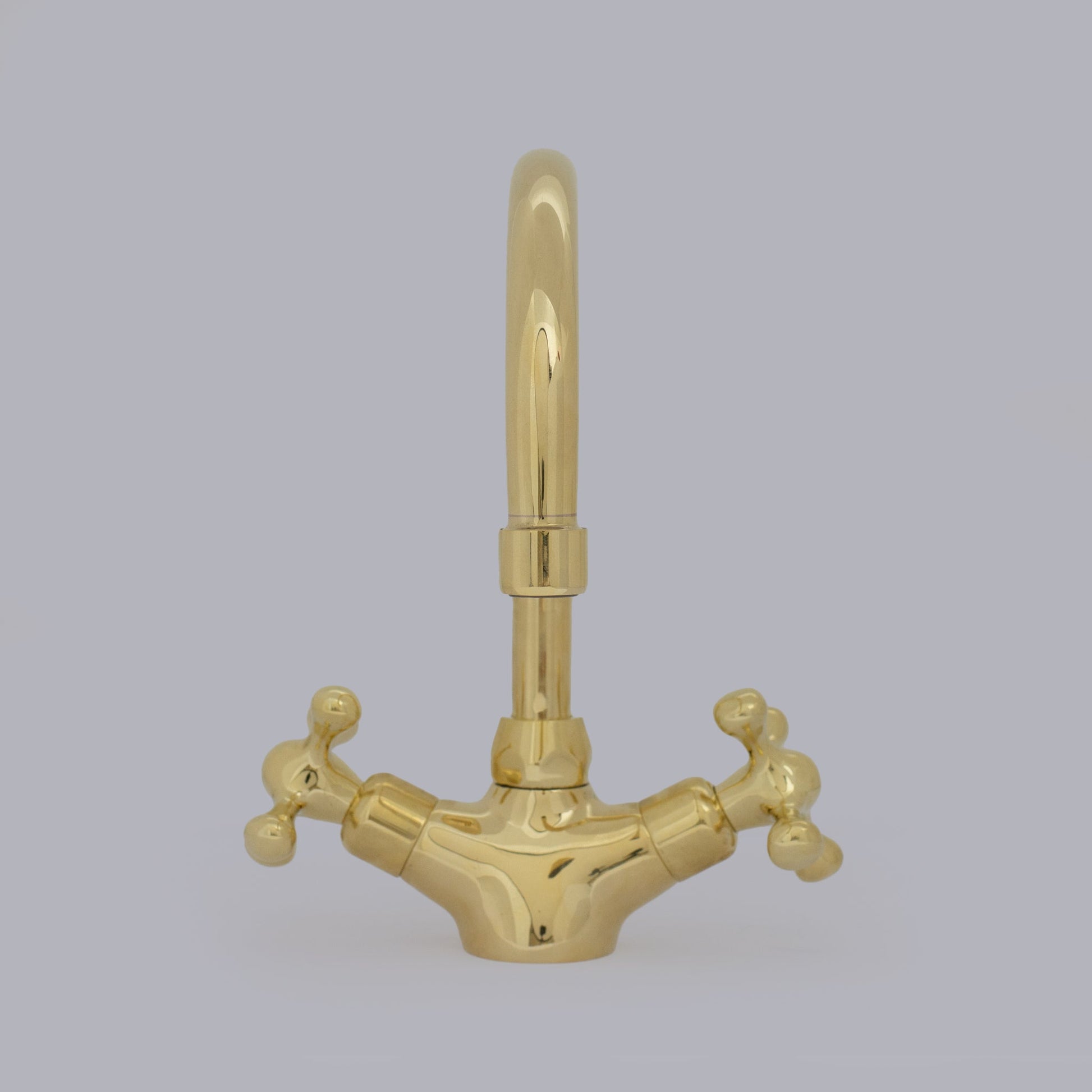 Unlacquered Brass Compact Faucet | Single Hole Bathroom Sink Faucet - Insideast