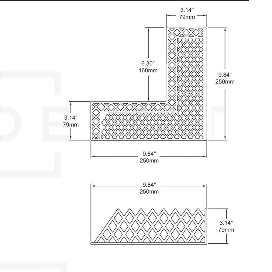 Unlacquered Brass Corner Shower Shelf Grid | Brass Floating Shower Caddy - Insideast