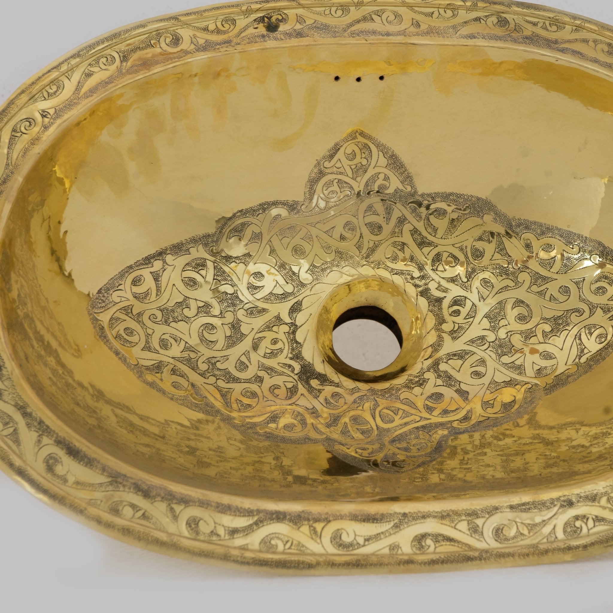 Unlacquered Brass Drop - in Sink | Bathroom Oval Sink - Insideast