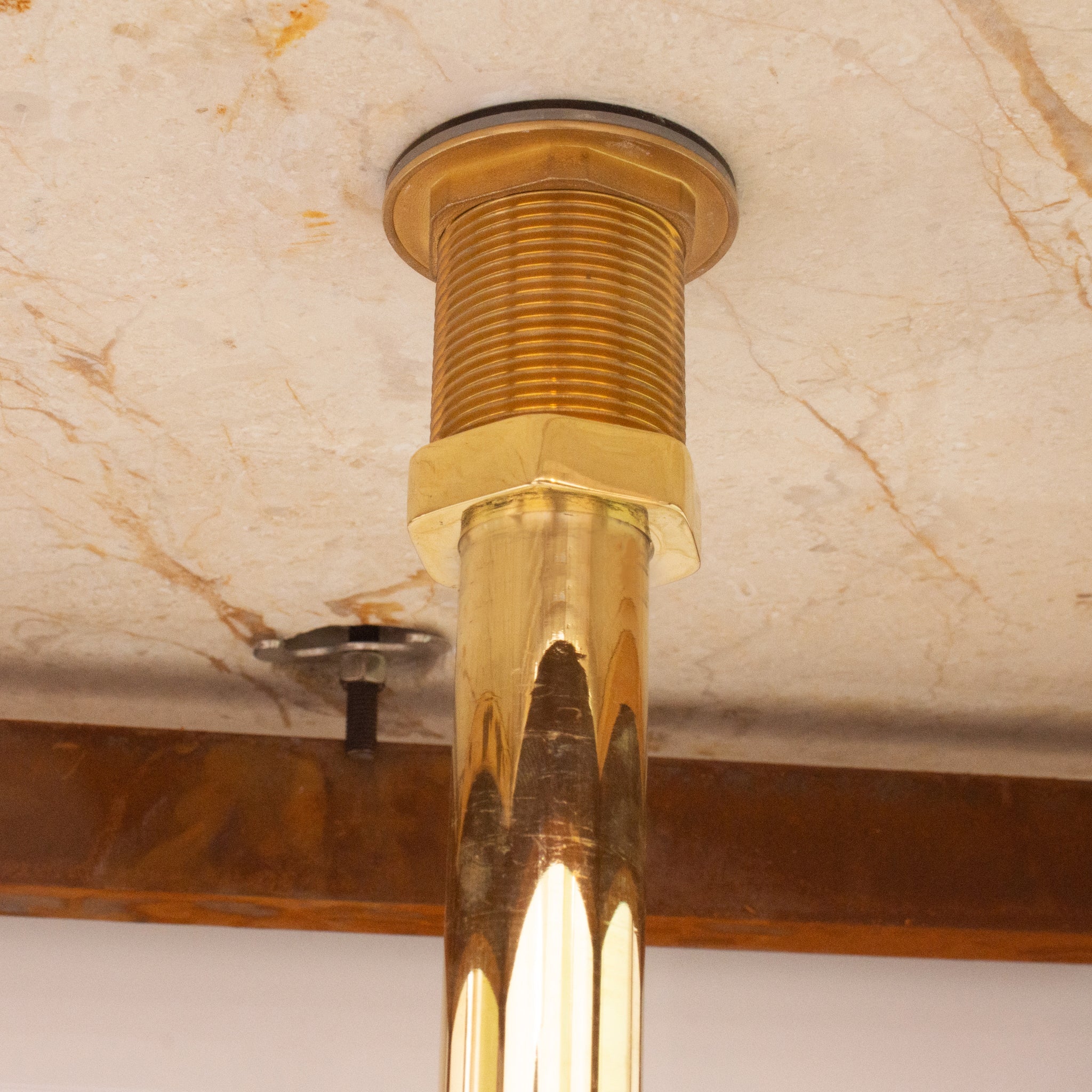 Unlacquered Brass Floor - Mounted S - Trap | Exposed Plumbing Kit - Insideast