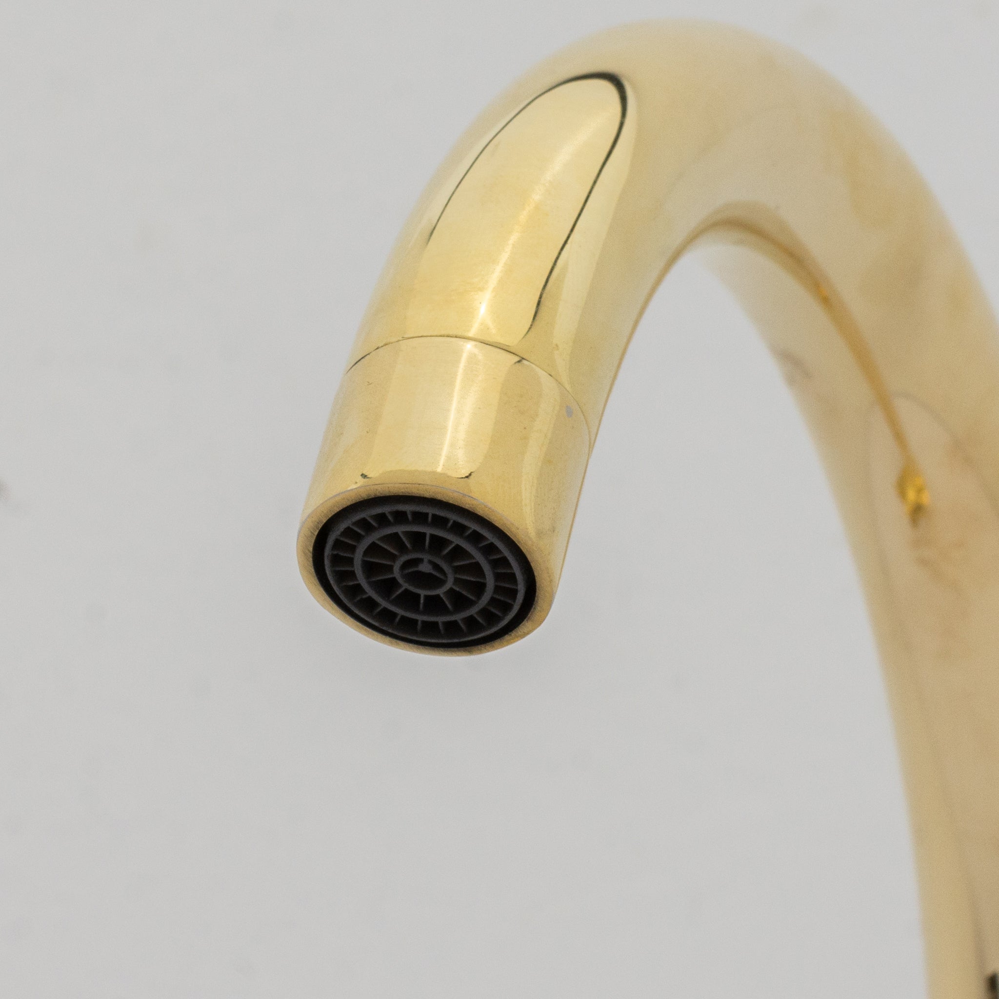 Unlacquered Brass Kitchen Faucet, Island Faucet, Antique Brass Sink Mixer Tap - Insideast