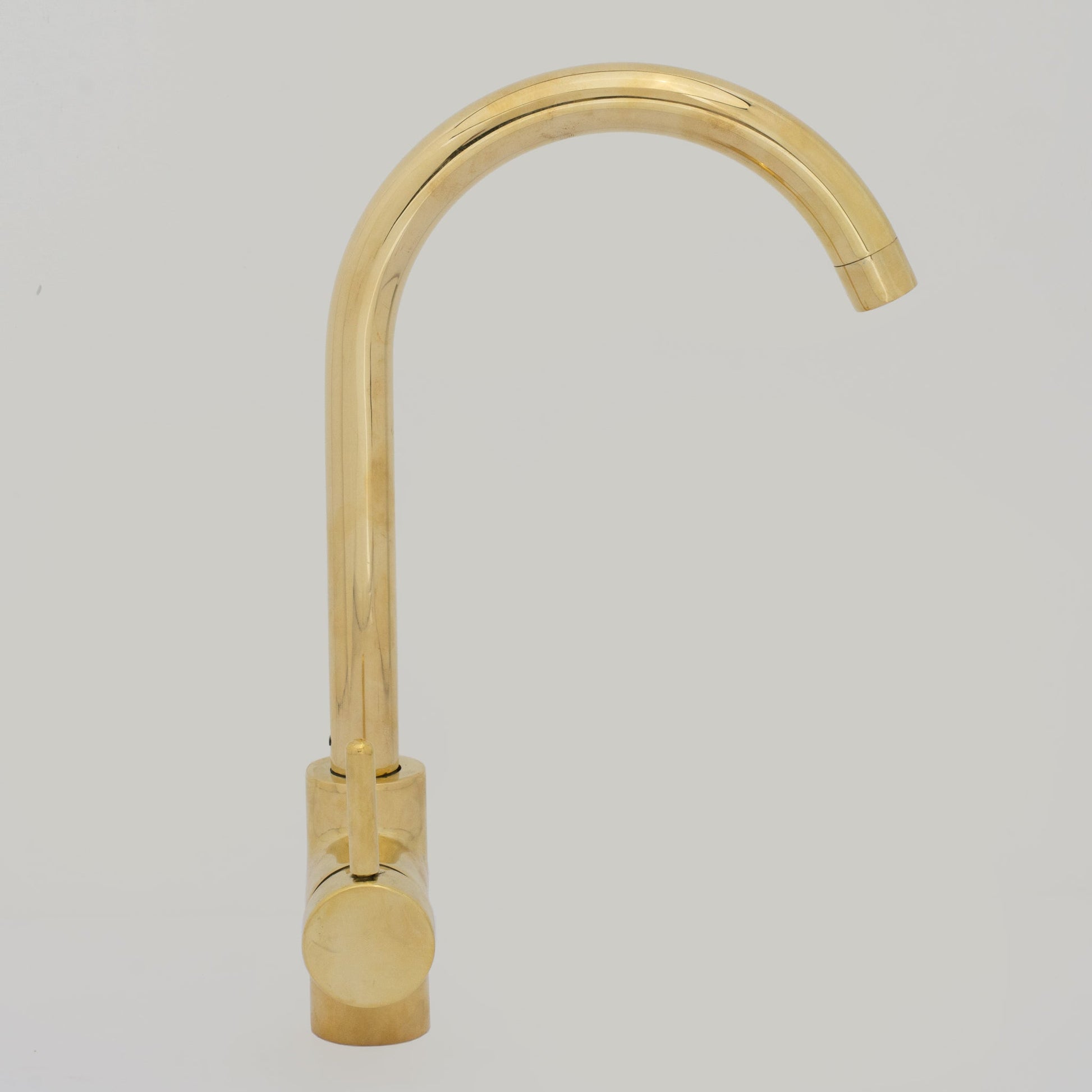 Unlacquered Brass Kitchen Faucet, Island Faucet, Antique Brass Sink Mixer Tap - Insideast