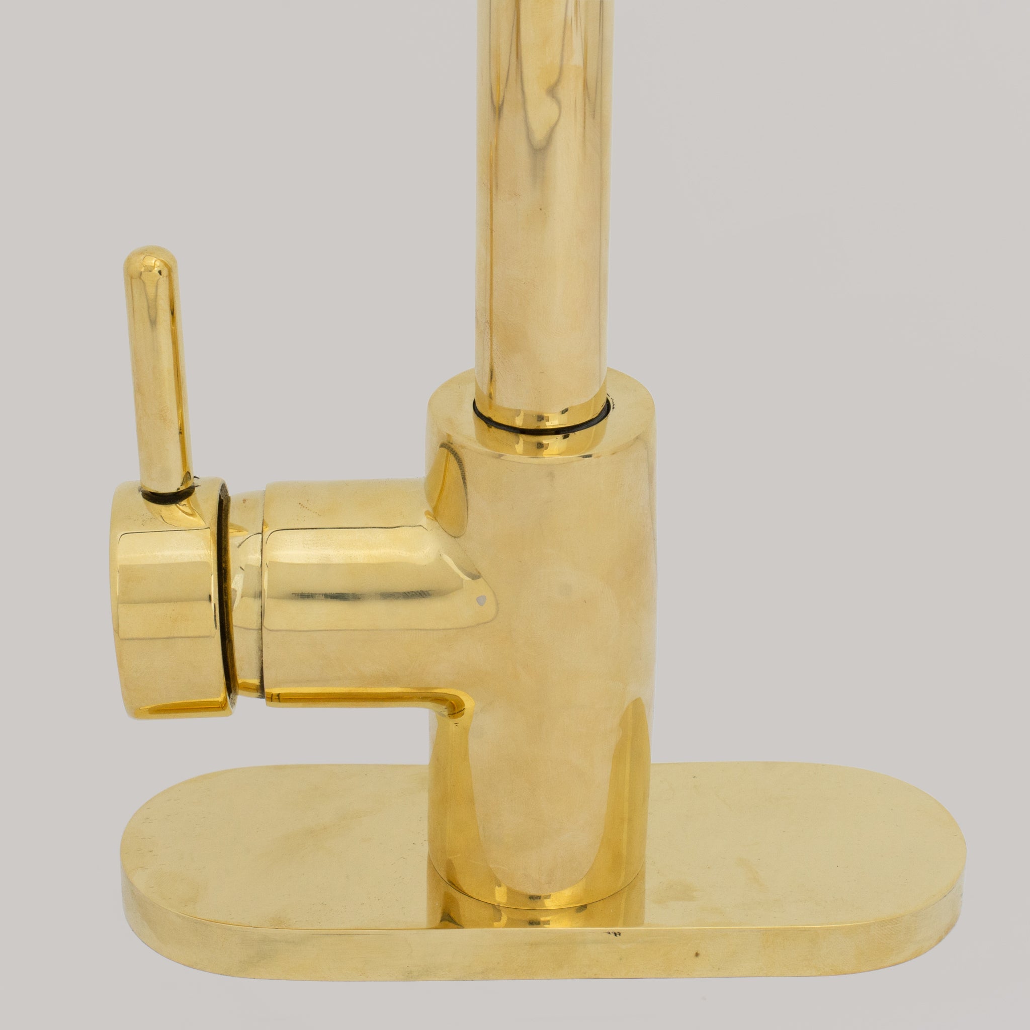 Unlacquered Brass Kitchen Faucet, Island Faucet, Antique Brass Sink Mixer Tap - Insideast