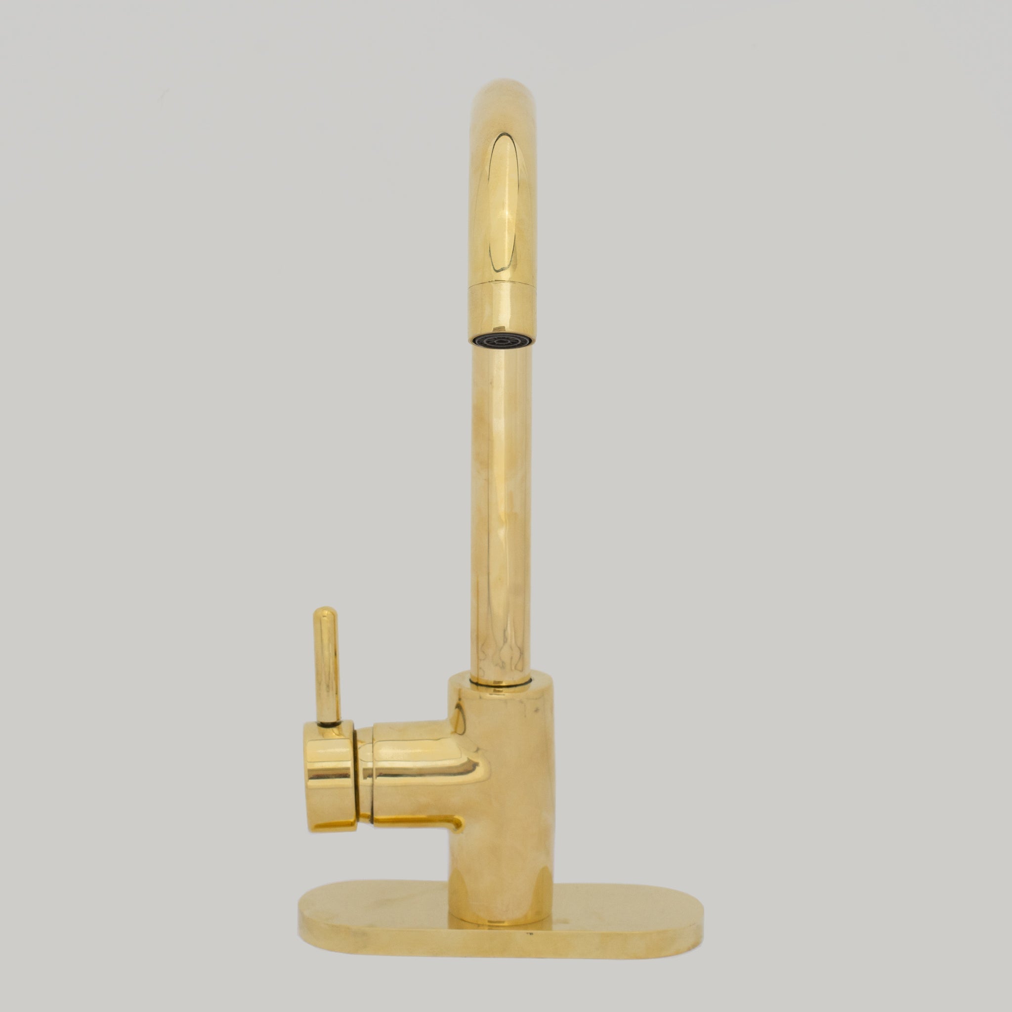 Unlacquered Brass Kitchen Faucet, Island Faucet, Antique Brass Sink Mixer Tap - Insideast