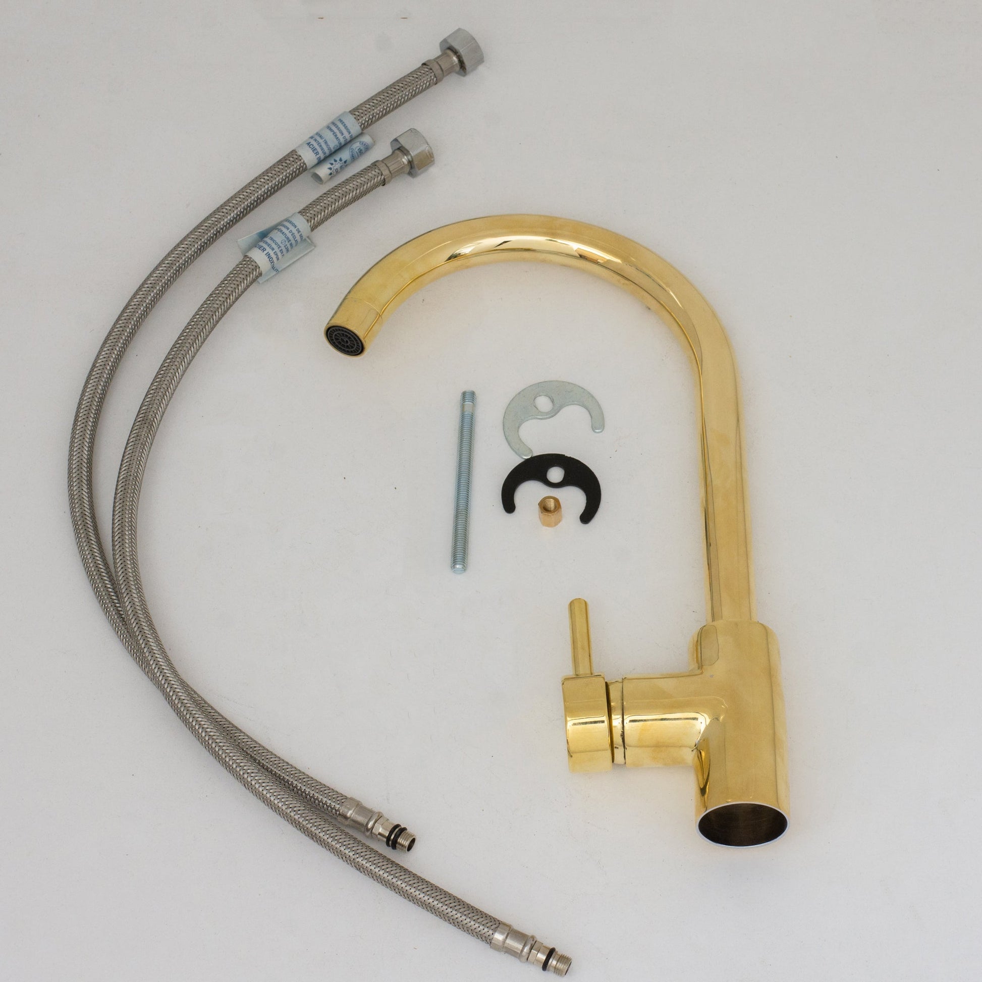 Unlacquered Brass Kitchen Faucet, Island Faucet, Antique Brass Sink Mixer Tap - Insideast