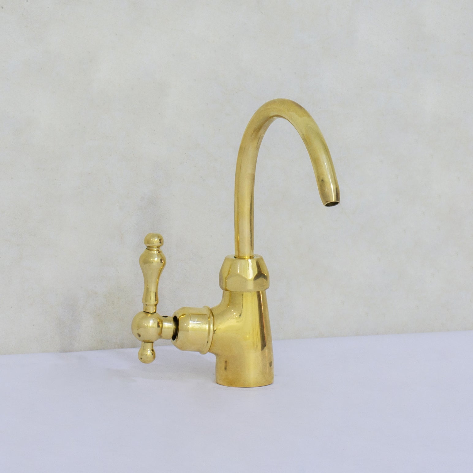 Unlacquered Brass Kitchen Water Dispenser, Cold Water Faucet, Water Filter Faucet, Small Sink Faucet - Insideast