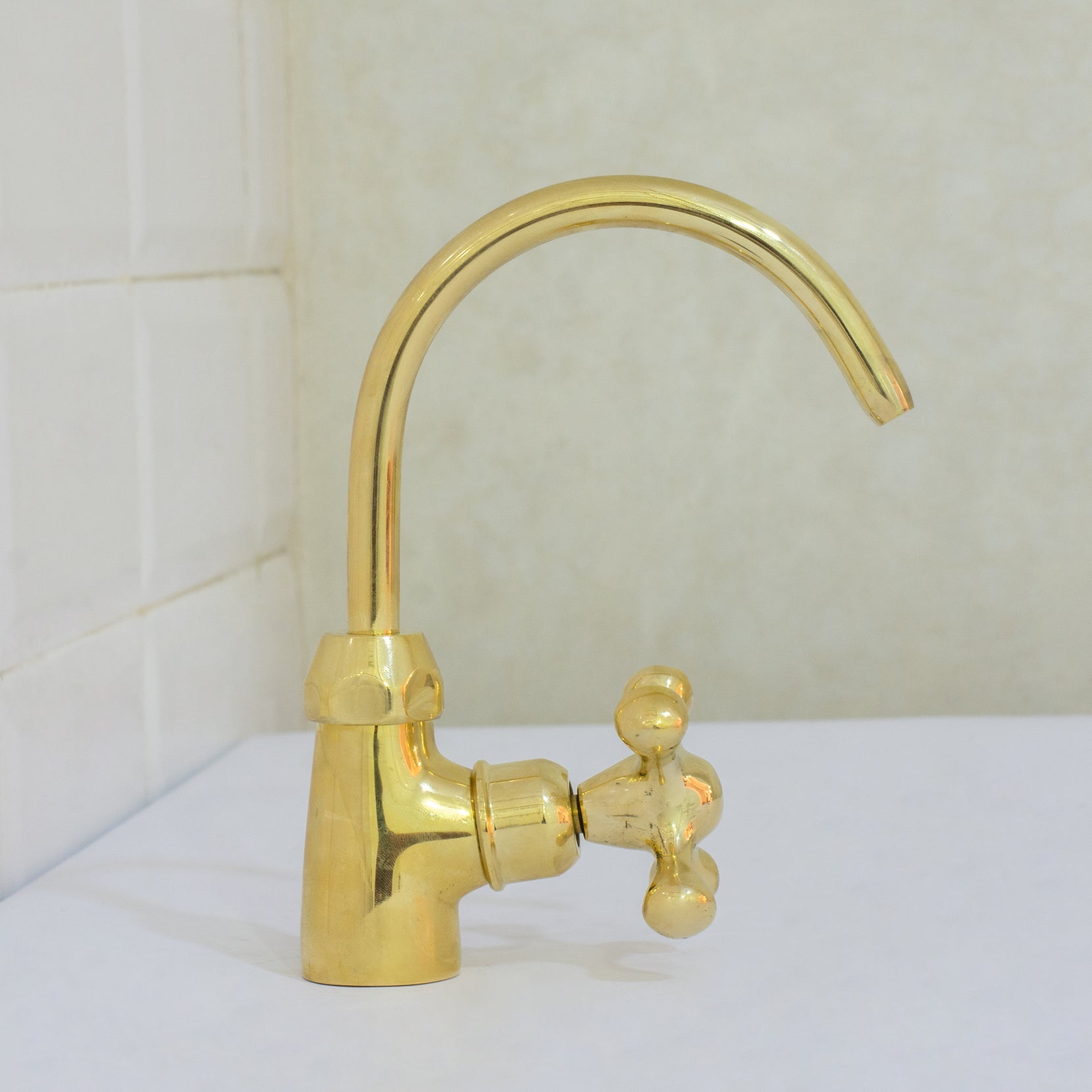 Unlacquered Brass Kitchen Water Dispenser, Cold Water Faucet, Water Filter Faucet, Small Sink Faucet - Insideast