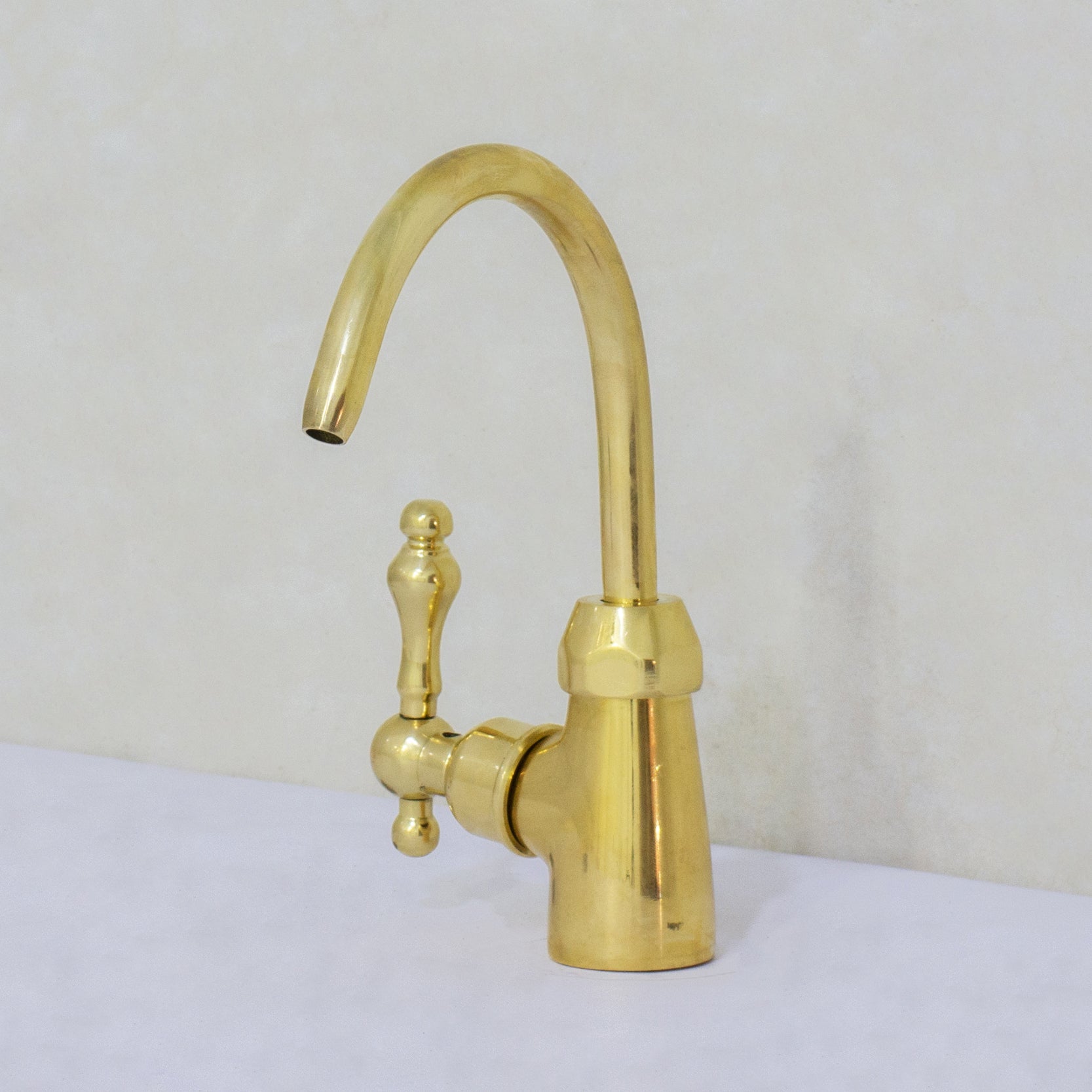 Unlacquered Brass Kitchen Water Dispenser, Cold Water Faucet, Water Filter Faucet, Small Sink Faucet - Insideast