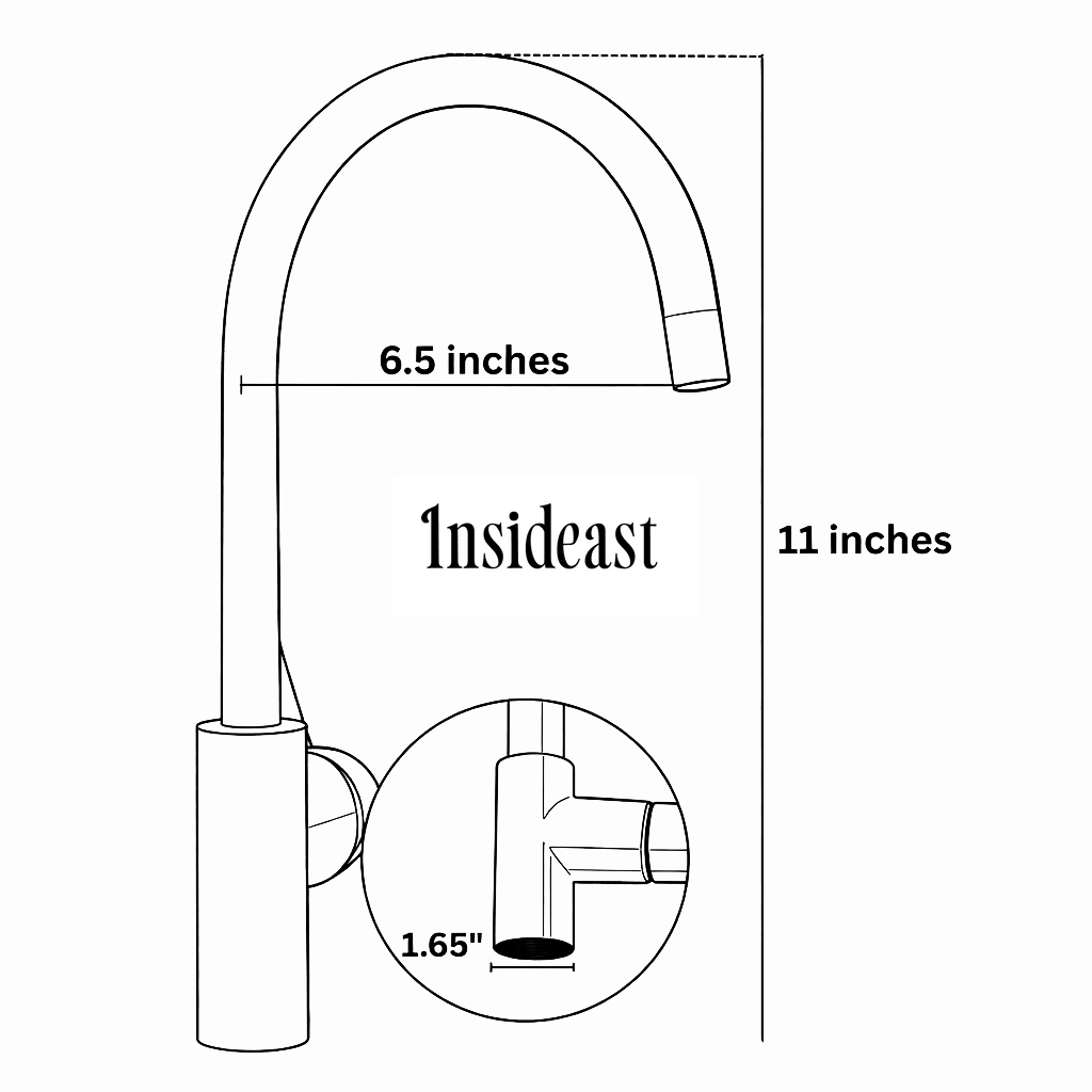 Unlacquered Brass Mixer Faucet, Single Hole Faucet Lever Handle Tap, Compact Faucet For Bathroom, Brass Short Faucet - Insideast