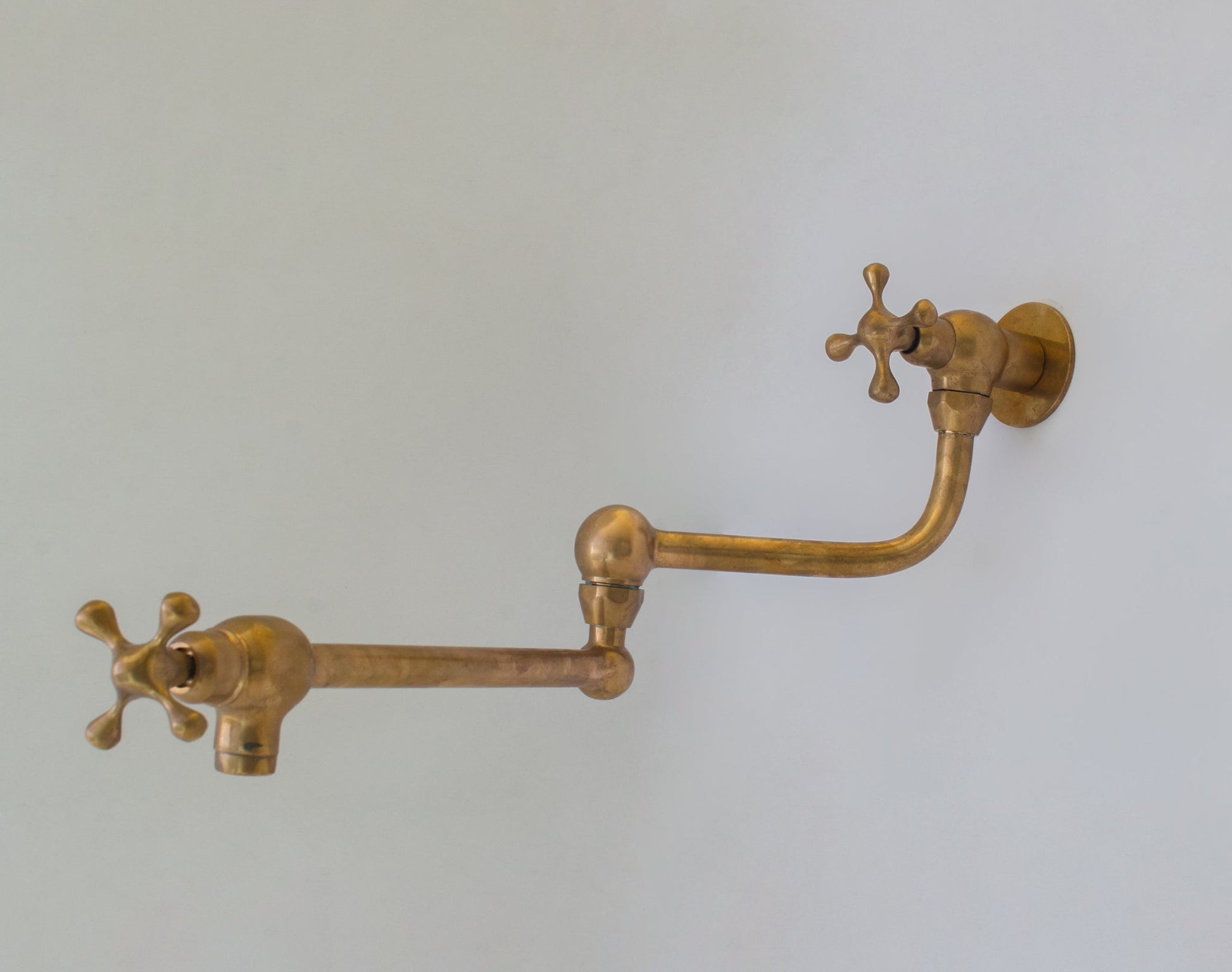 Unlacquered Brass Pot Filler | Aged Brass Stove Faucet - Insideast