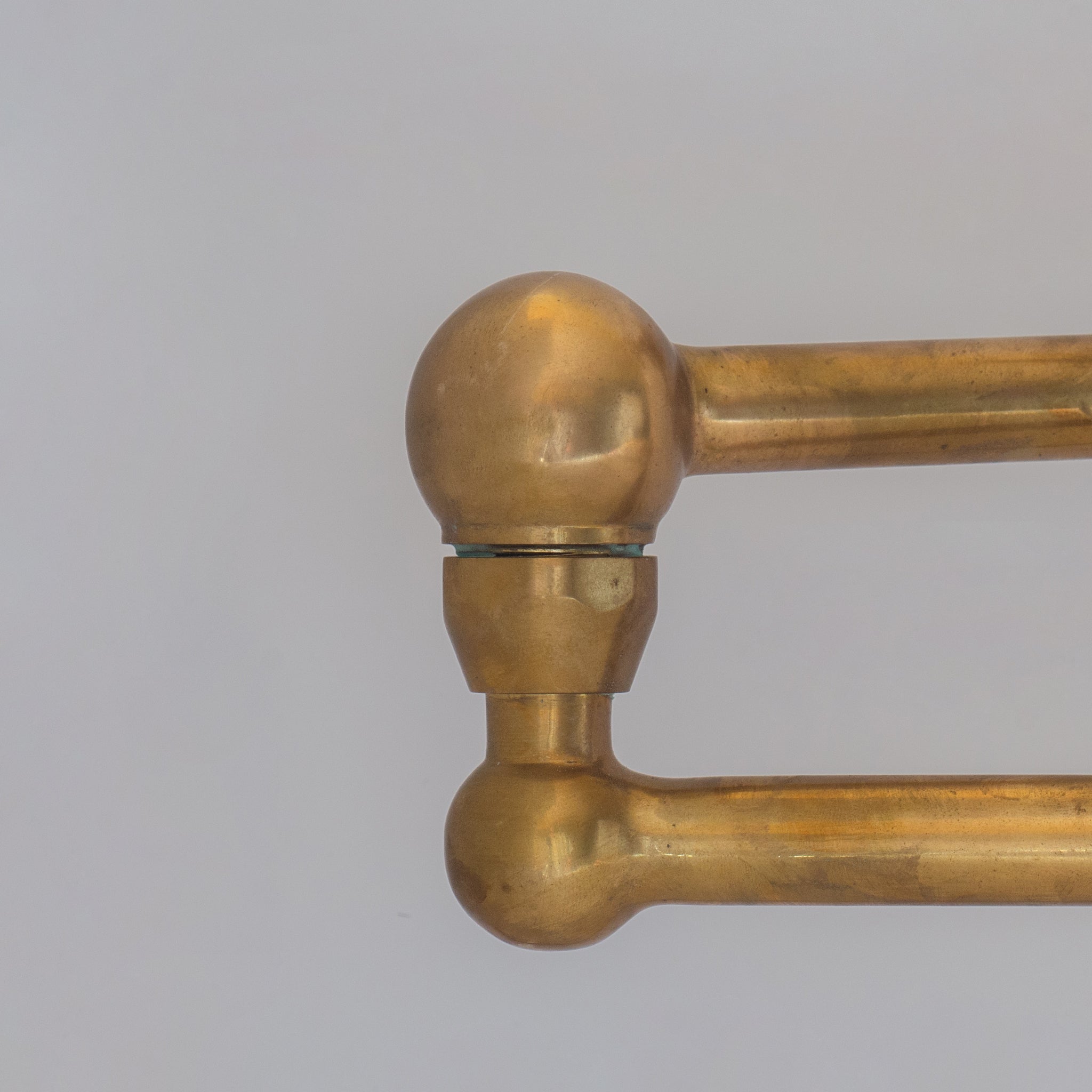 Unlacquered Brass Pot Filler | Aged Brass Stove Faucet - Insideast