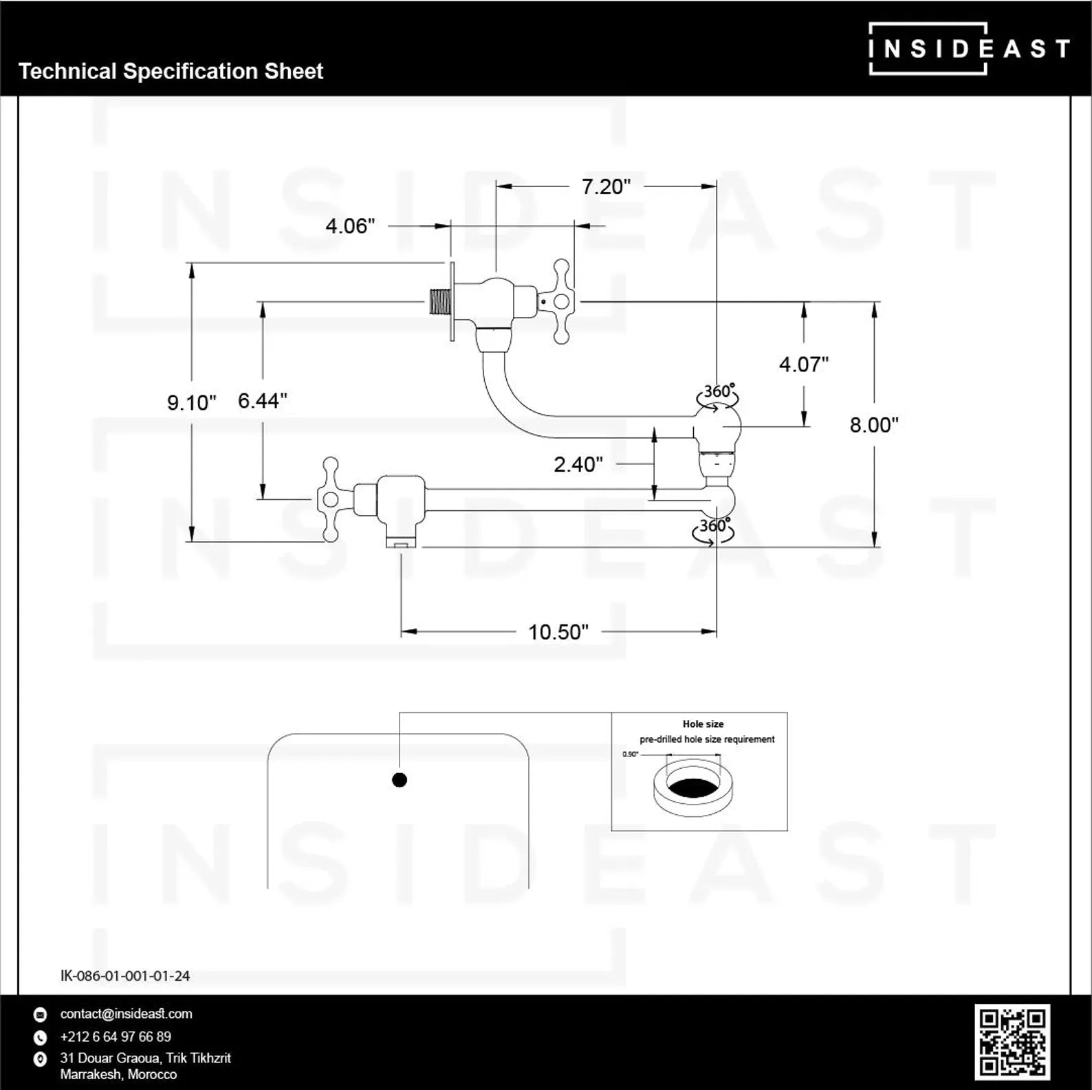 Unlacquered Brass Pot Filler | Aged Brass Stove Faucet - Insideast