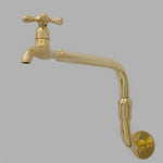 Load image into Gallery viewer, Unlacquered Brass Pot Filler, Vintage Traditional Kitchen Faucet, Swiveling

