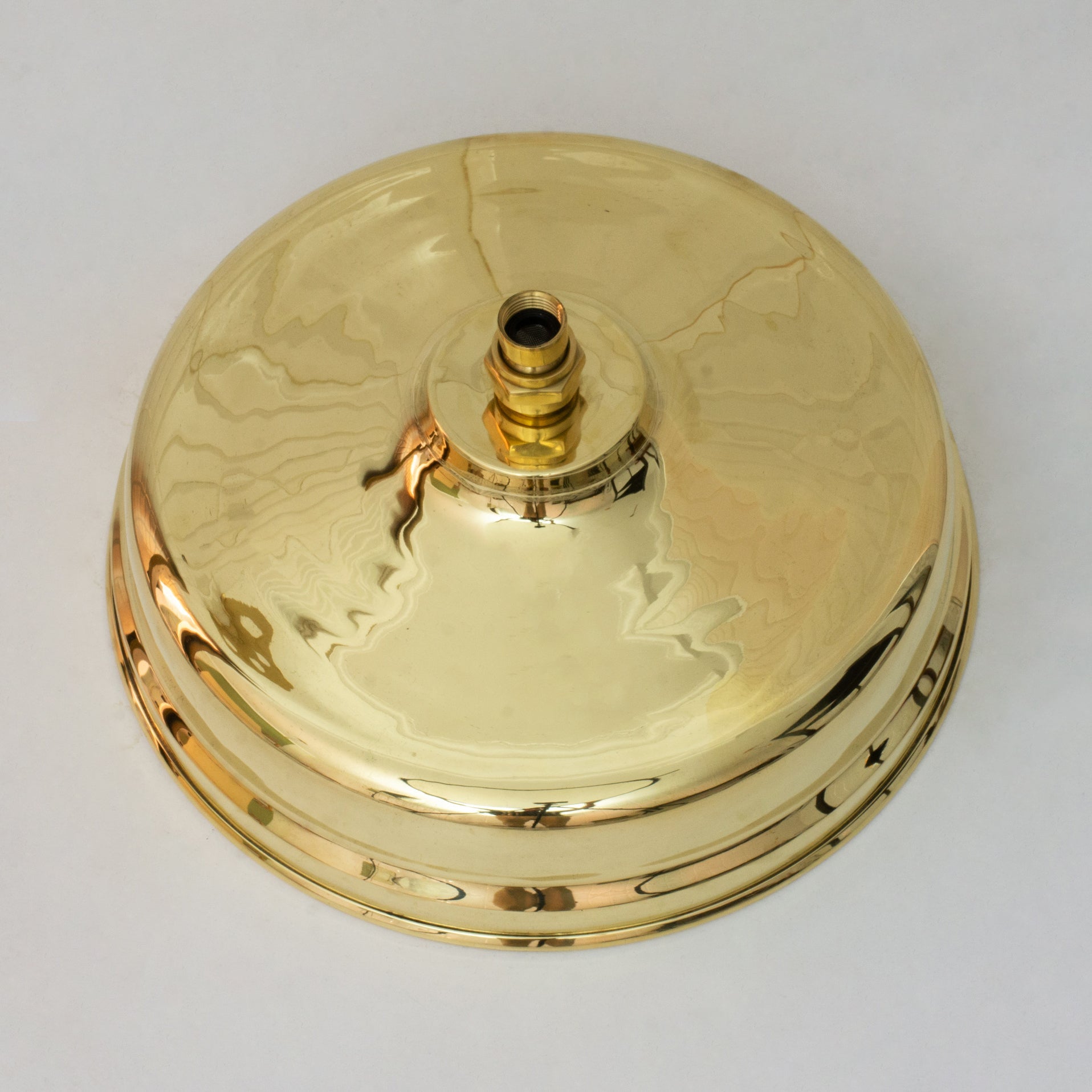 Unlacquered Brass Rain Shower Head | 12" Round - Insideast