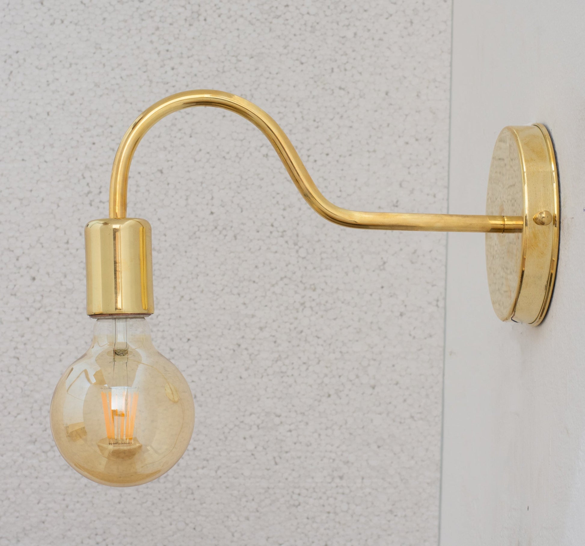 Unlacquered Brass Sconce, Wall Mount Lamp, Sconce Lighting Fixture - Insideast