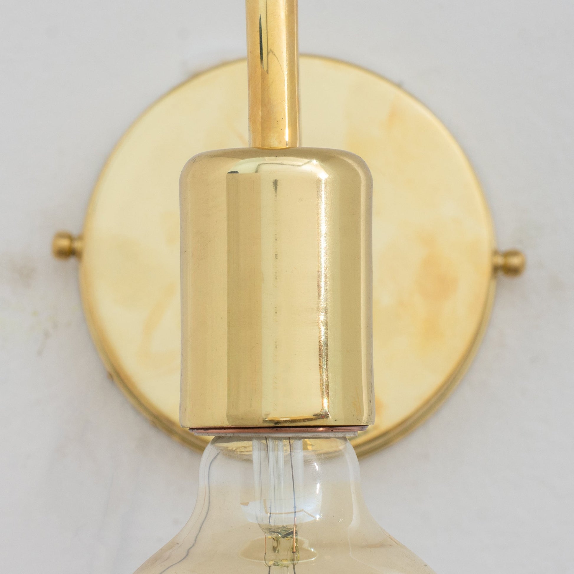 Unlacquered Brass Sconce, Wall Mount Lamp, Sconce Lighting Fixture - Insideast