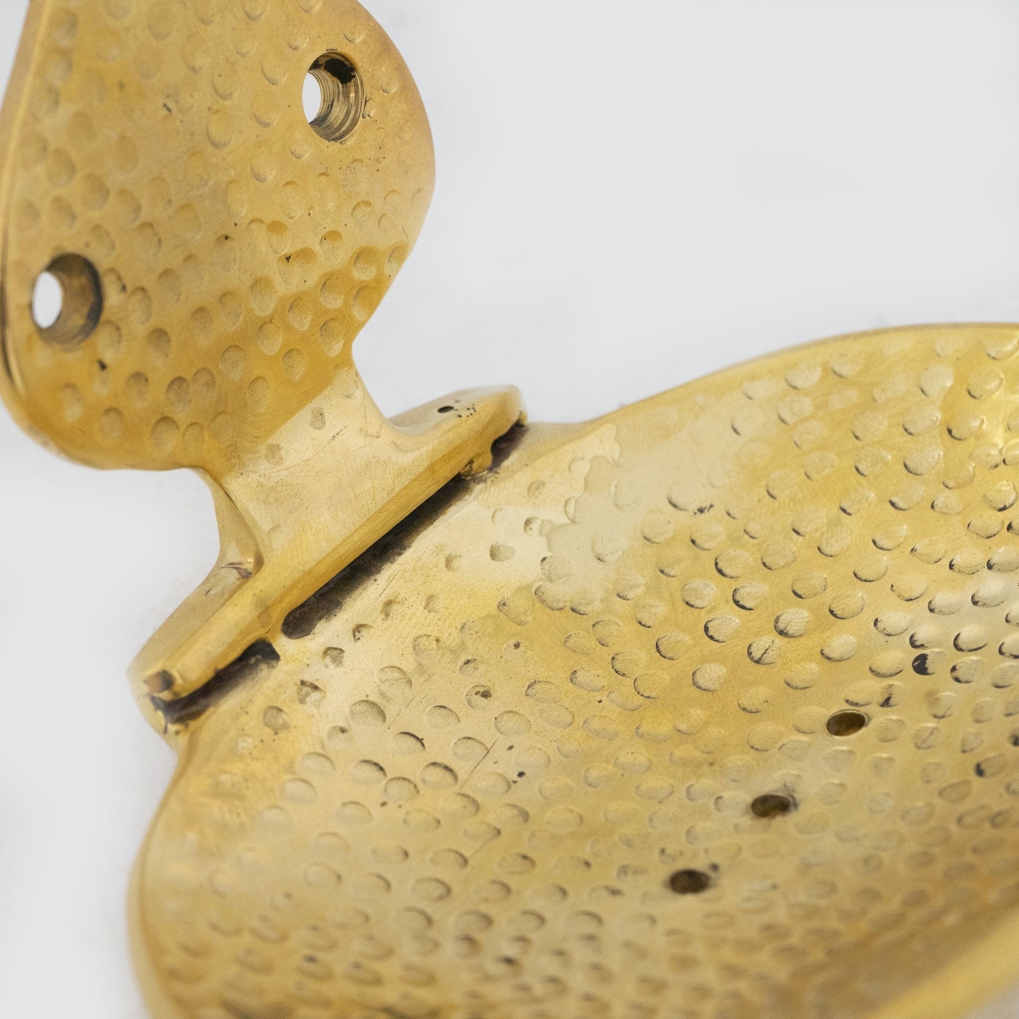 Unlacquered brass Soap Dish, Hammered Brass Soap Holder, Shower Soap Holder - Insideast