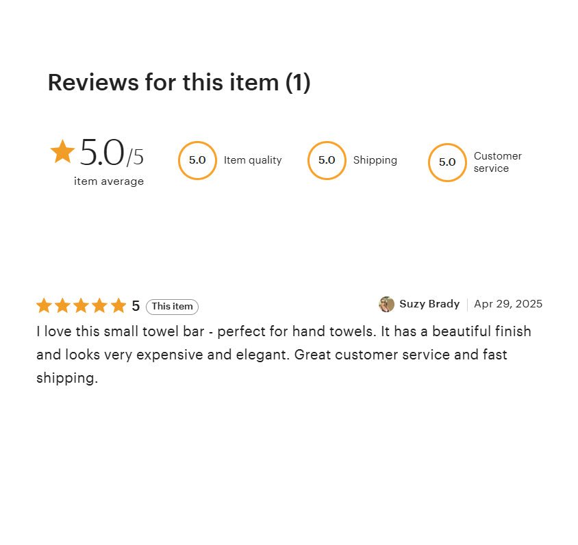 Unlacquered Brass Towel Holder, Bathroom Towel Bar, Wall Mount Towel Holder - Insideast