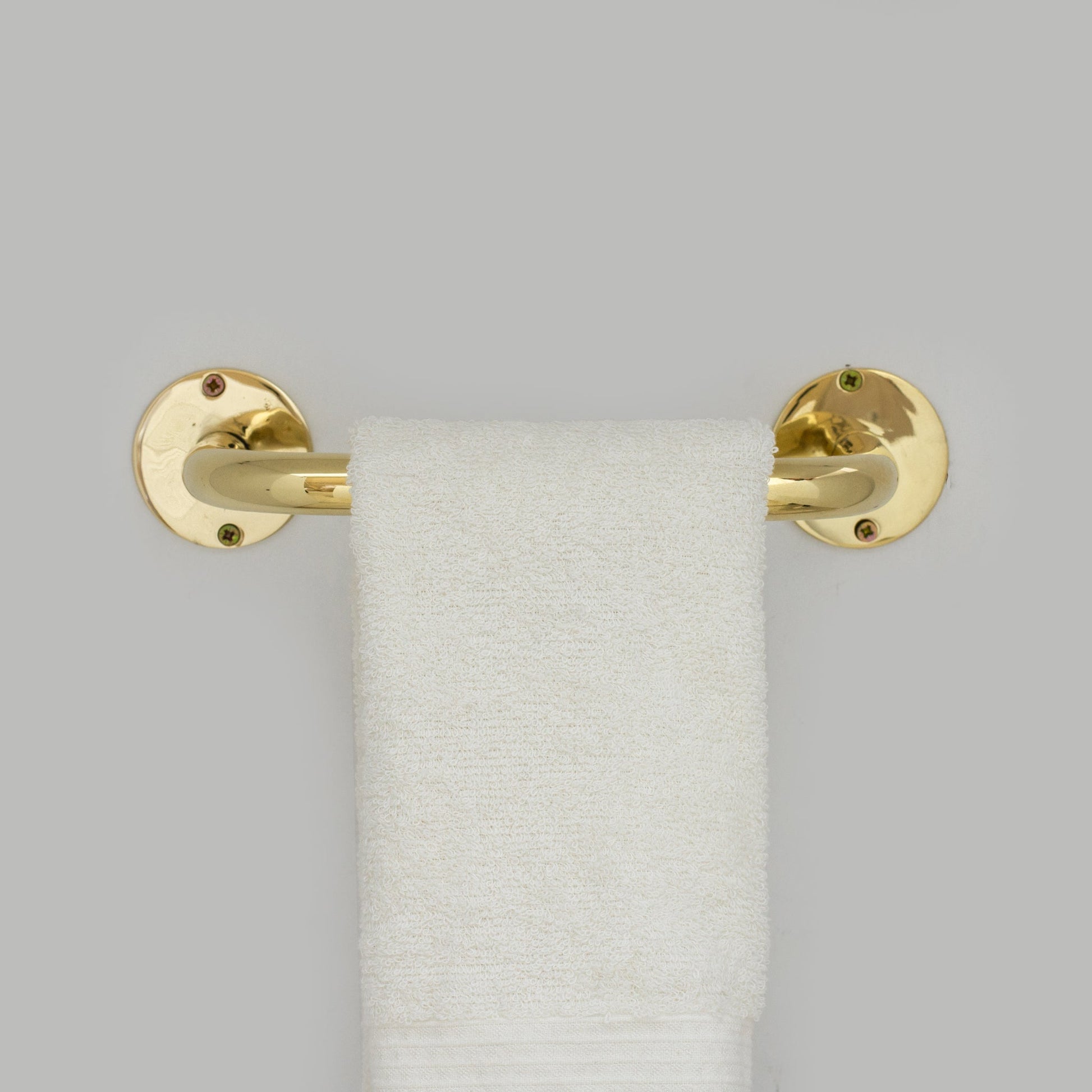 Unlacquered Brass Towel Holder, Bathroom Towel Bar, Wall Mount Towel Holder - Insideast