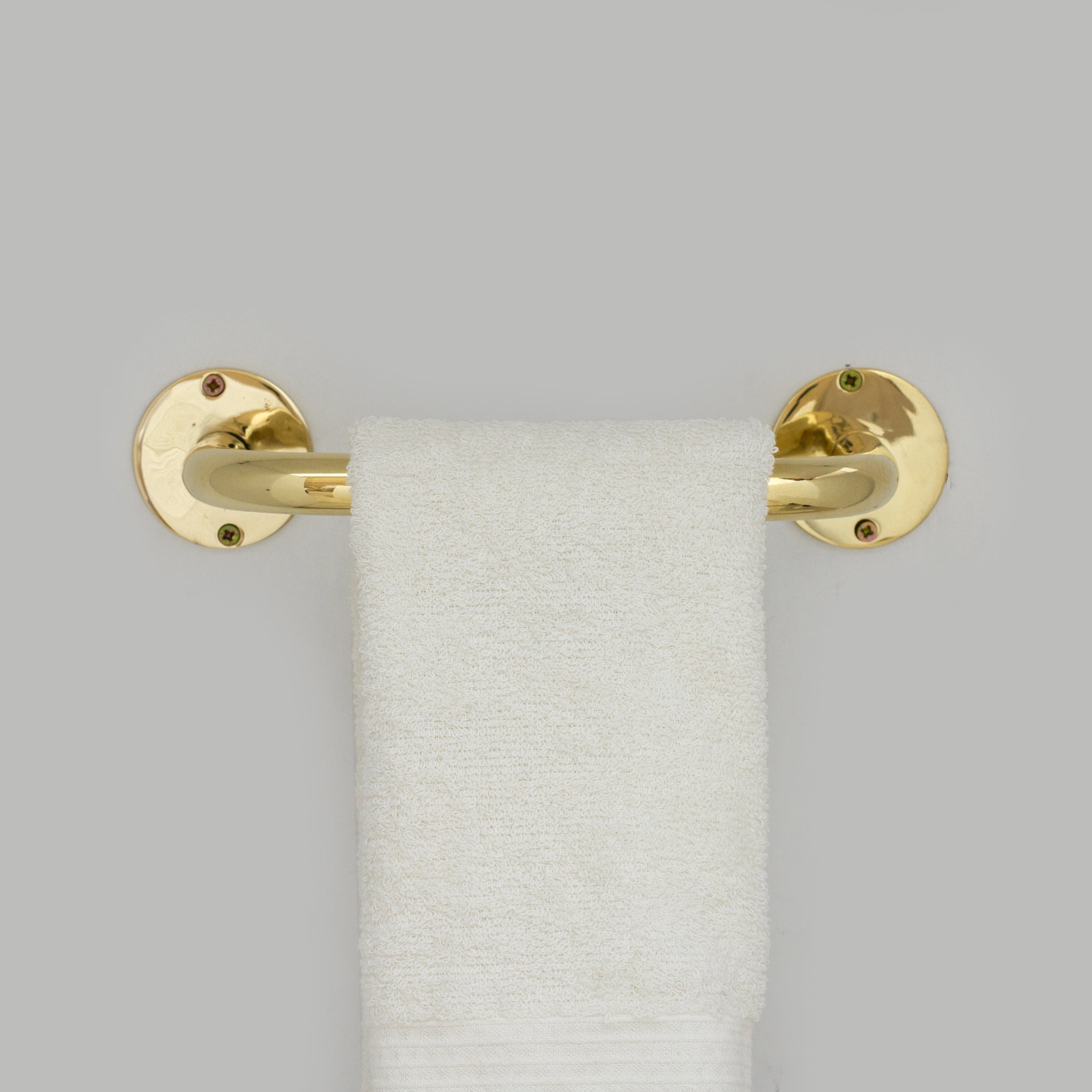Unlacquered Brass Towel Holder, Bathroom Towel Bar, Wall Mount Towel Holder - Insideast