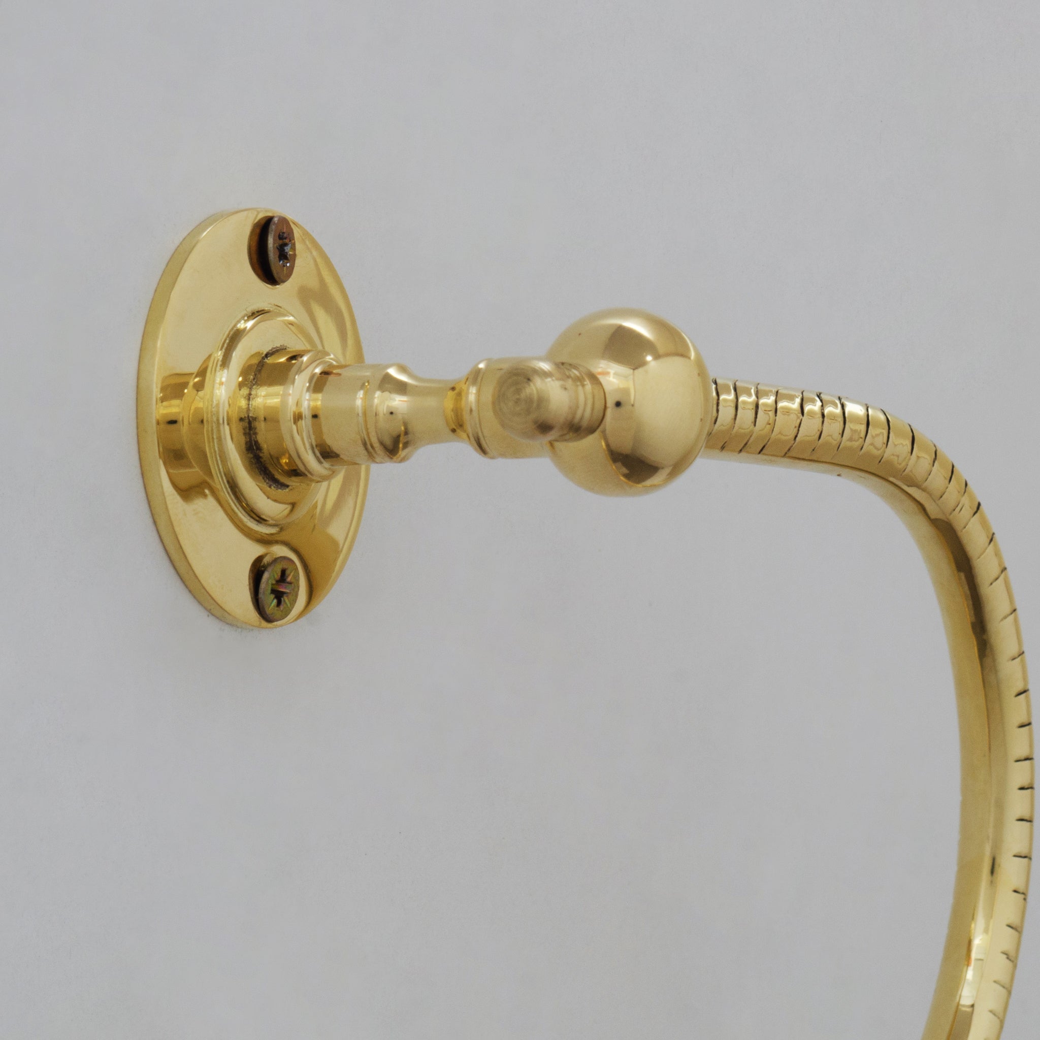 Unlacquered Brass Towel Holder, Towel Hanger, Wall Mount Towel Hook, Hand Engraved Finish - Insideast