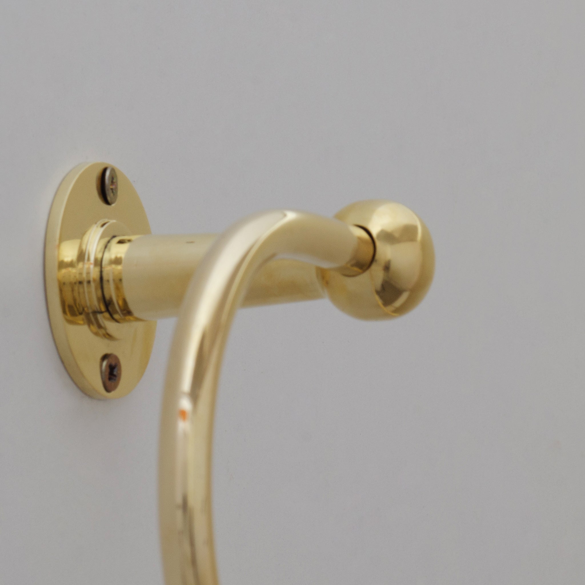 Unlacquered Brass Towel Holder, Towel Hanger, Wall Mount Towel Hook, Hand Engraved Finish - Insideast
