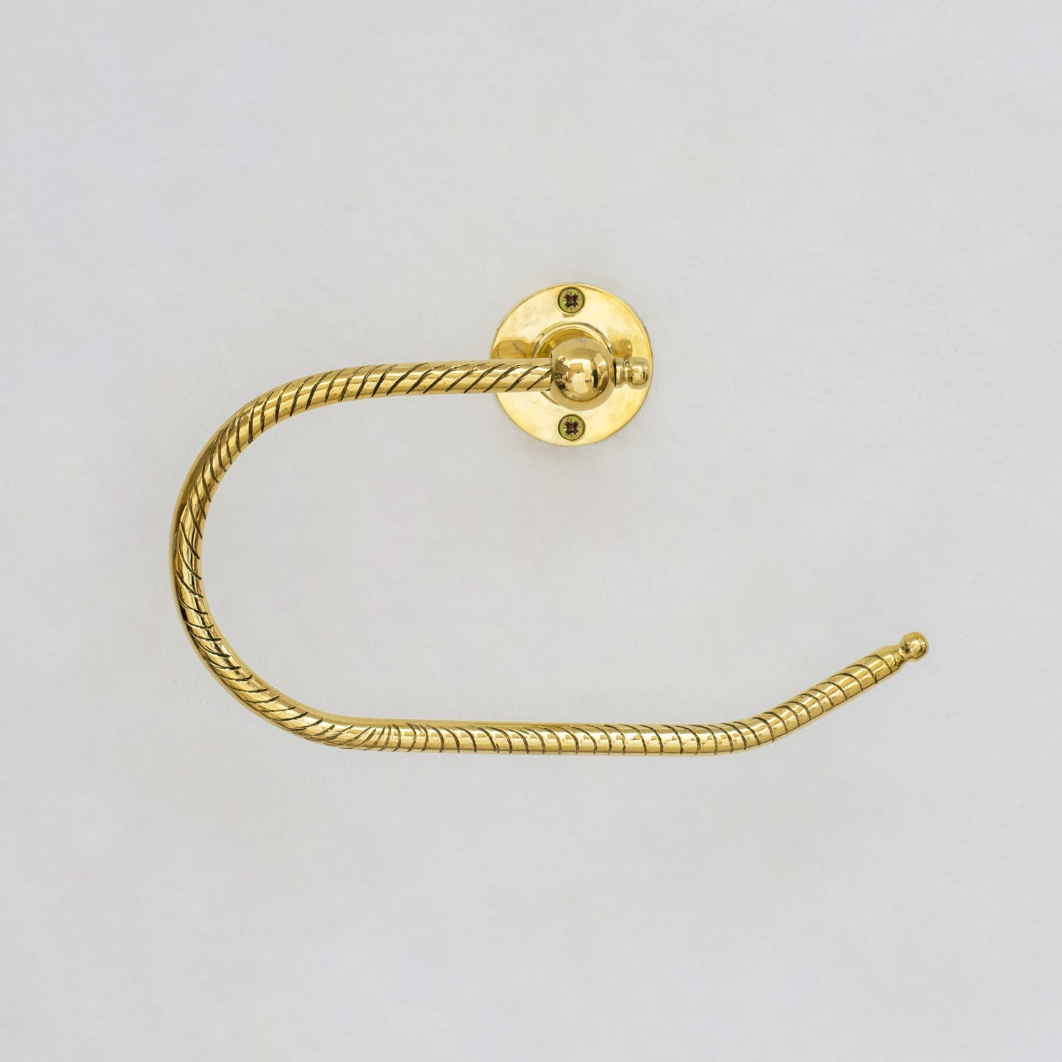 Unlacquered Brass Towel Holder, Towel Hanger, Wall Mount Towel Hook, Hand Engraved Finish - Insideast