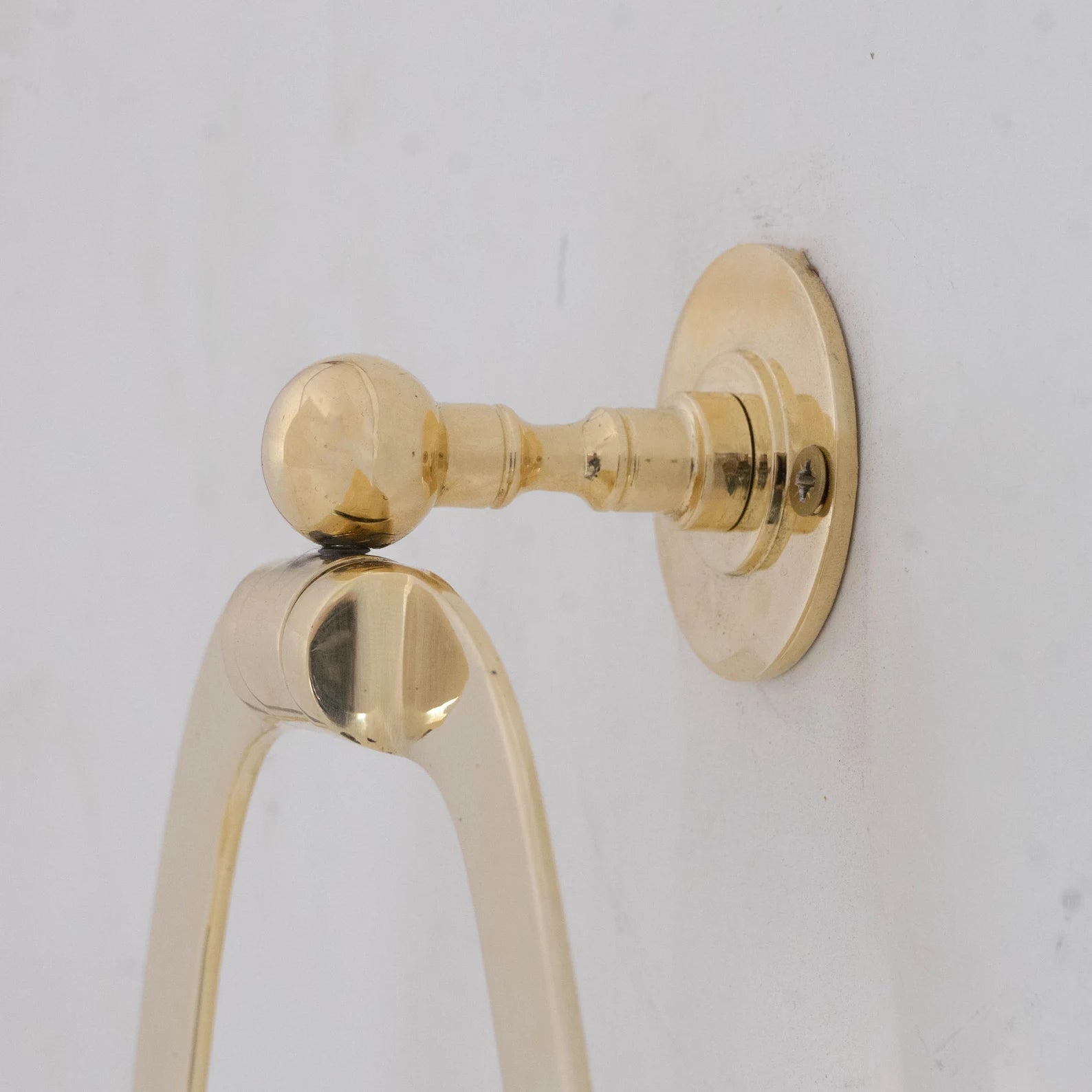 Unlacquered Brass Towel Holder, Wall - Mounted Bathroom Towel Ring - Insideast