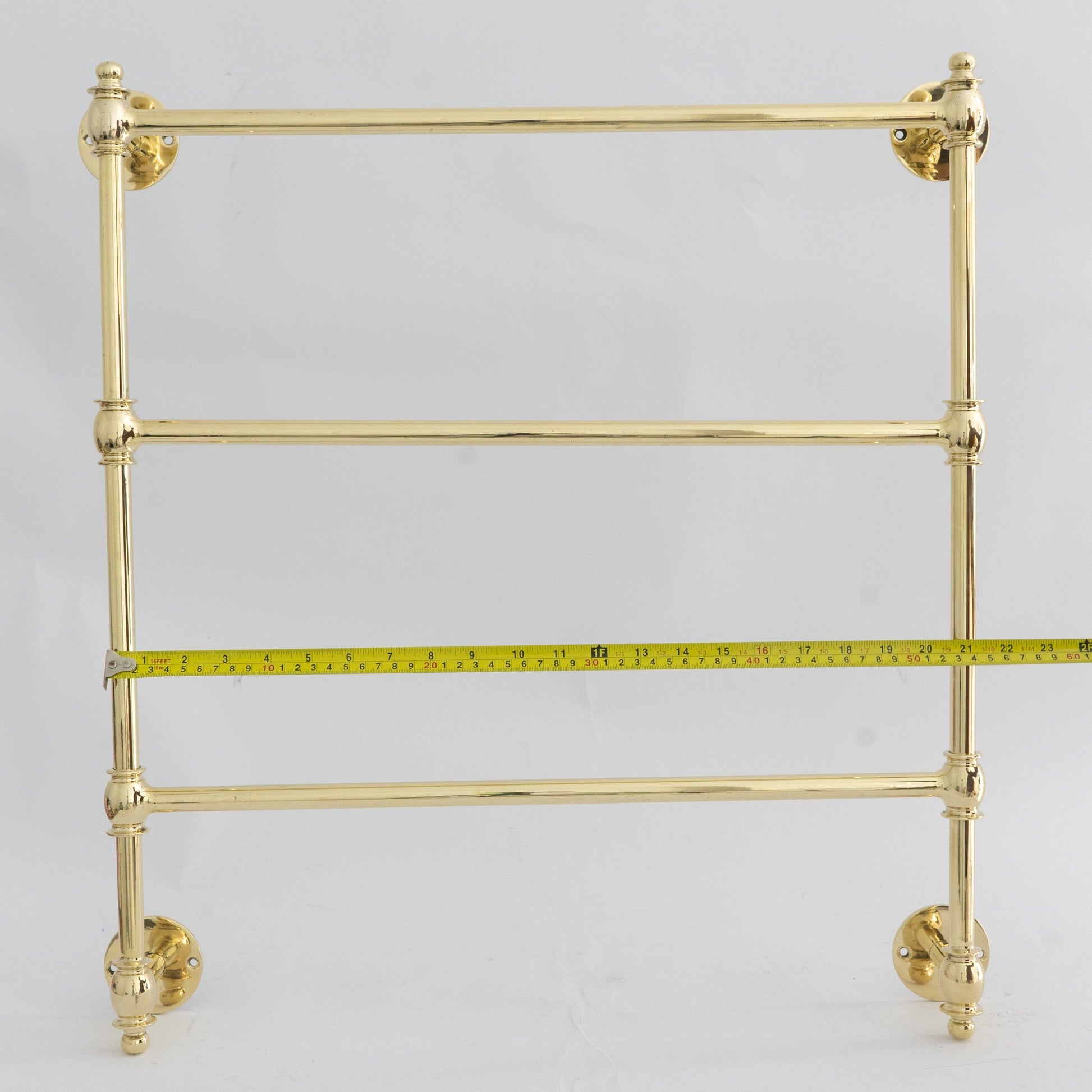 Unlacquered Brass Towel Organizer | Towel Rail - Insideast