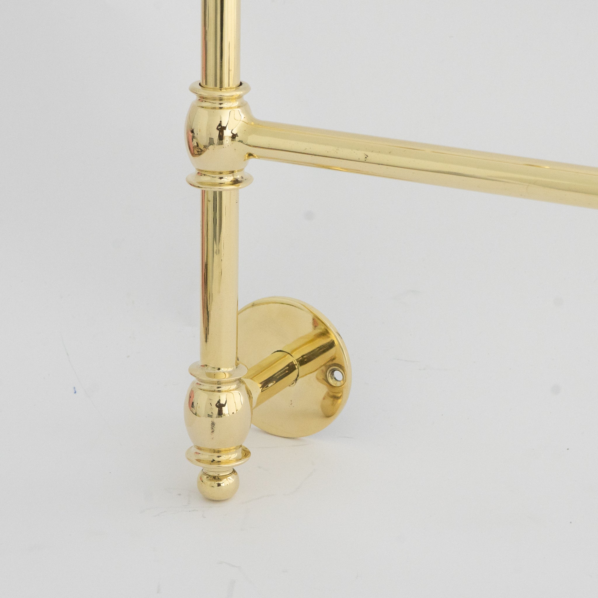 Unlacquered Brass Towel Organizer | Towel Rail - Insideast