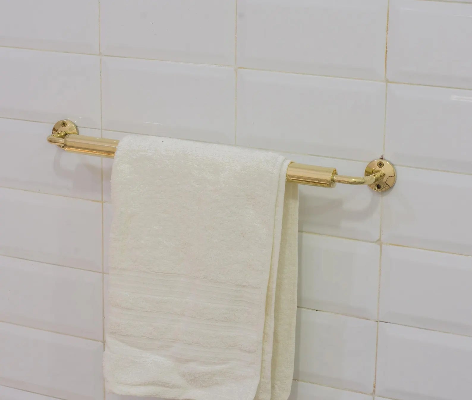 Unlacquered Brass Towel Rail – Bathroom Towel Holder - Insideast