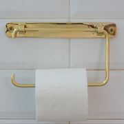 Unlacquered Brass TP Holder | Bathroom Roll Holder With Backplate - Insideast