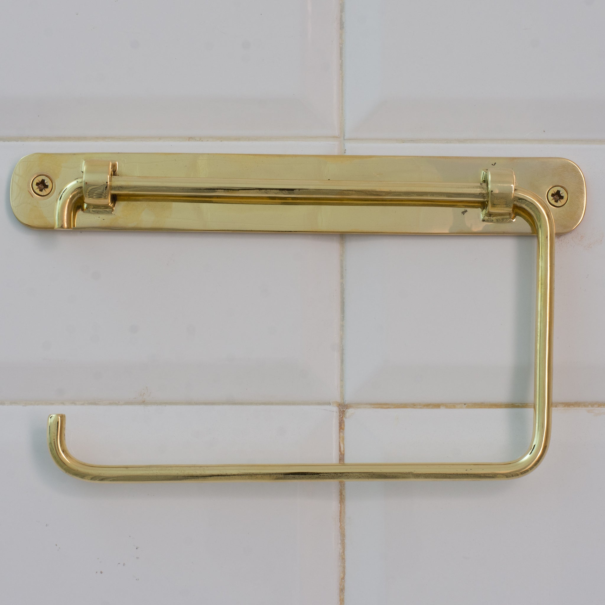 Unlacquered Brass TP Holder | Bathroom Roll Holder With Backplate - Insideast