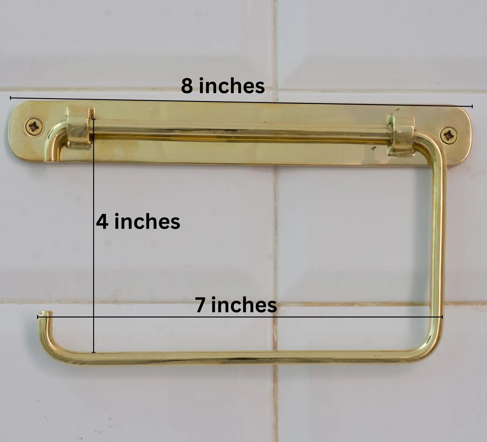 Unlacquered Brass TP Holder | Bathroom Roll Holder With Backplate - Insideast