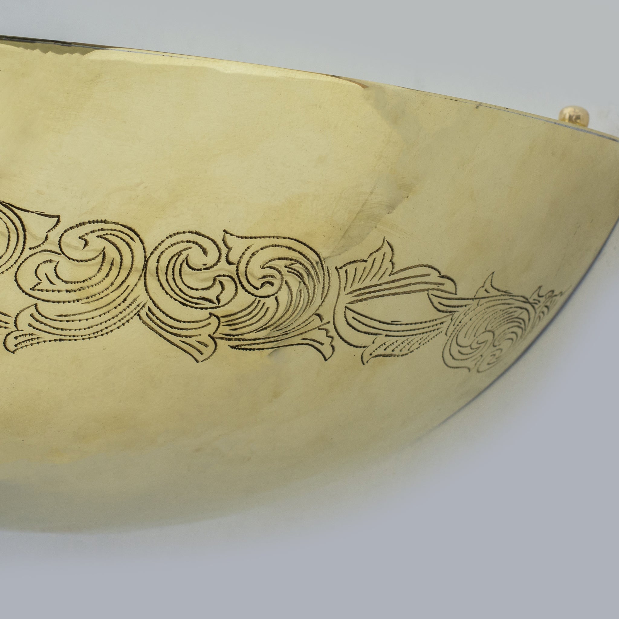 Unlacquered Brass Wall Hung Basin, Engraved Wall - Mounted Bathroom Sink - Insideast