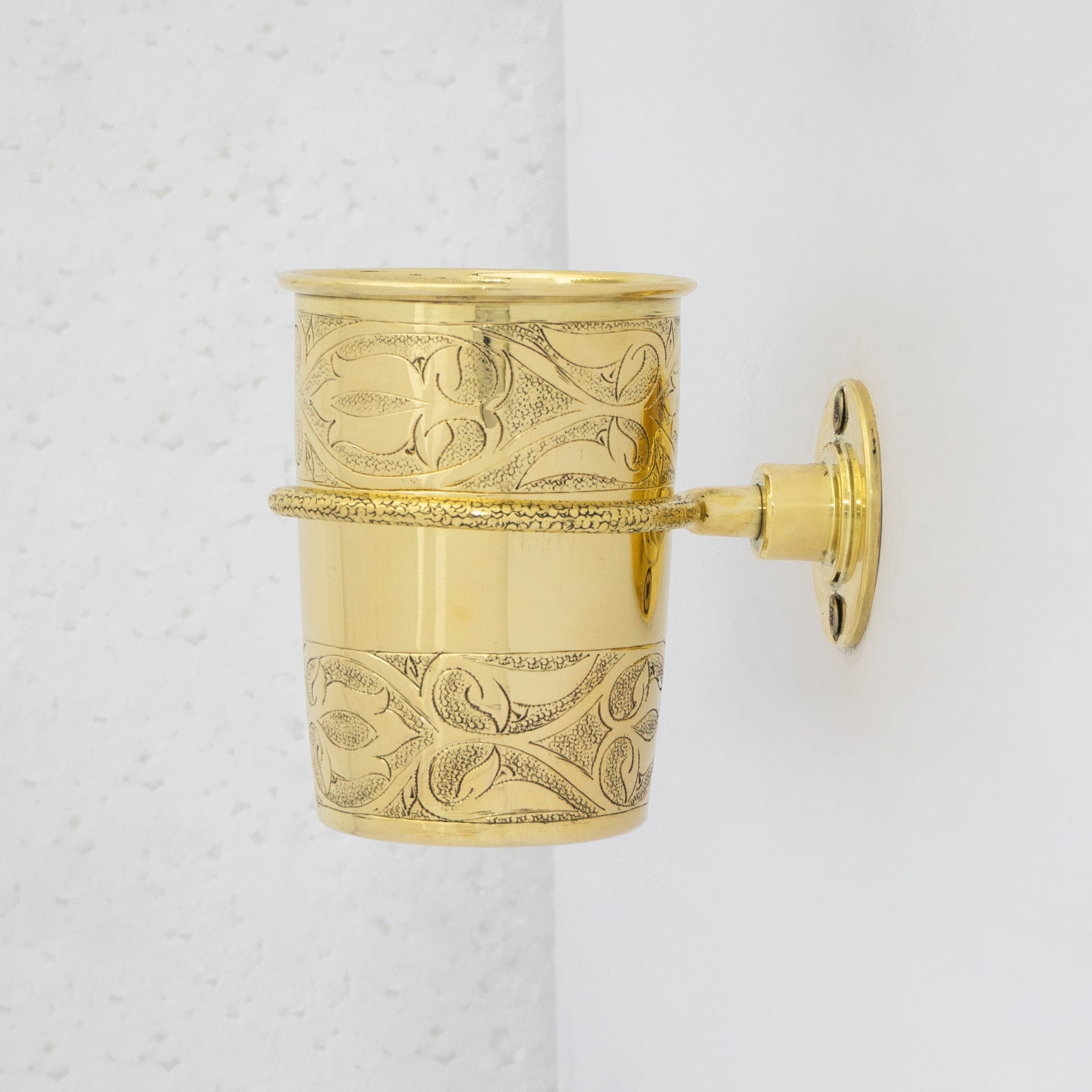 Unlacquered Brass Wall Mount Toothbrush Holder | Bathroom - Insideast