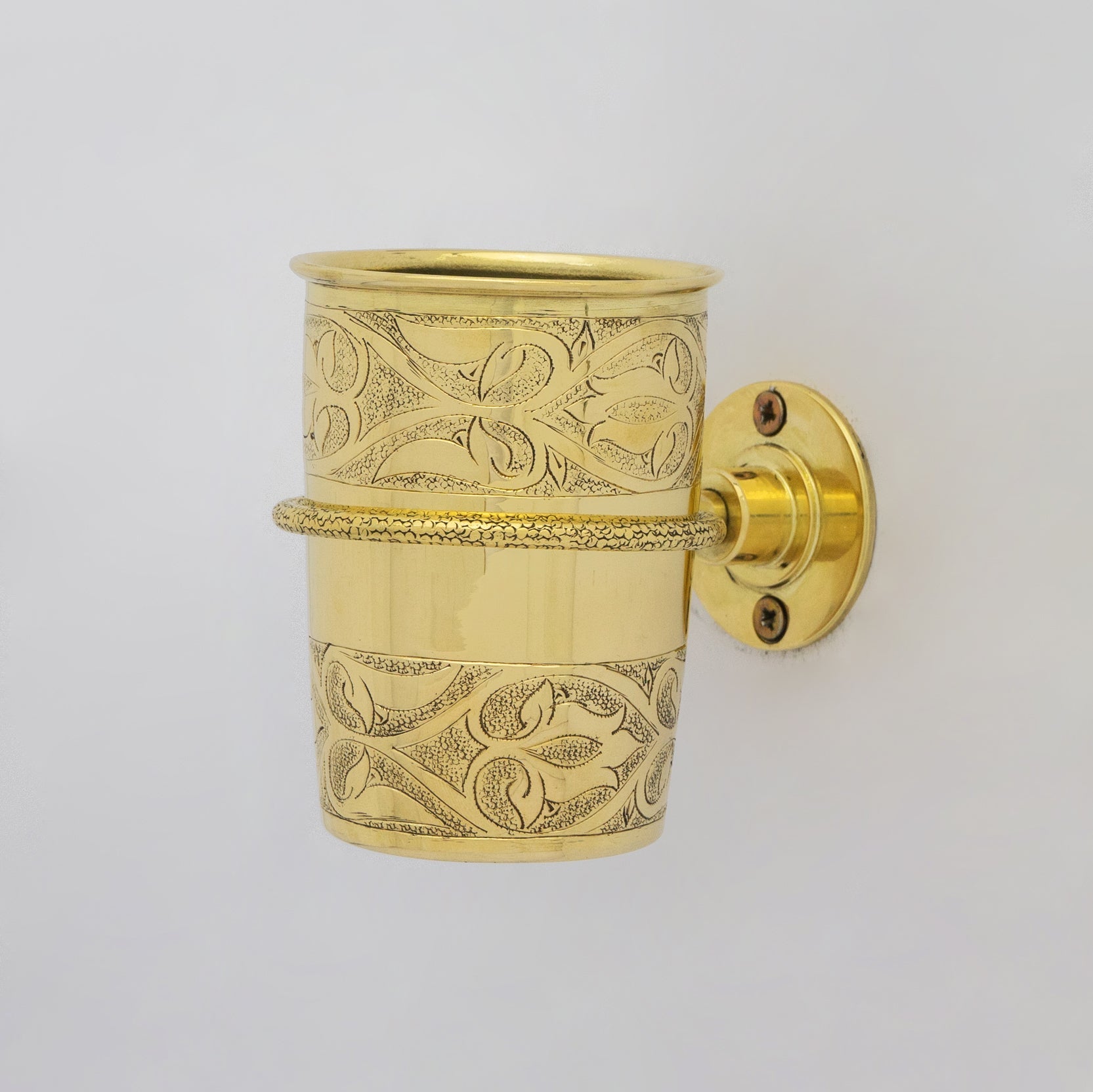 Unlacquered Brass Wall Mount Toothbrush Holder | Bathroom - Insideast