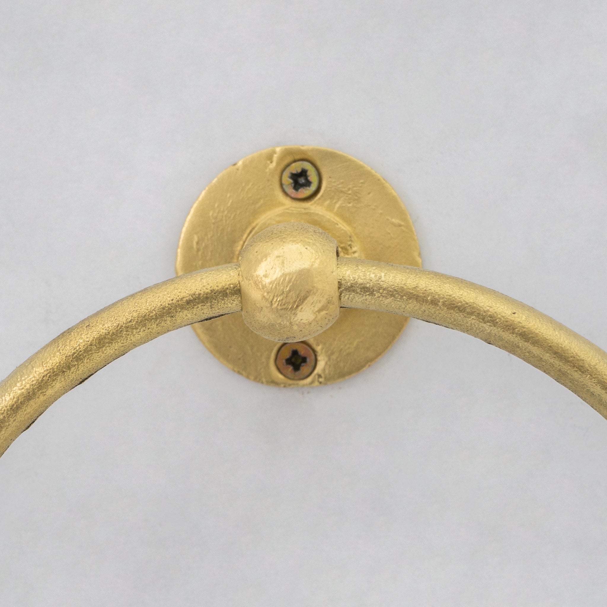 Unlacquered Brass Wall - Mounted Towel Ring Holder, Face Towel Hanger - Insideast