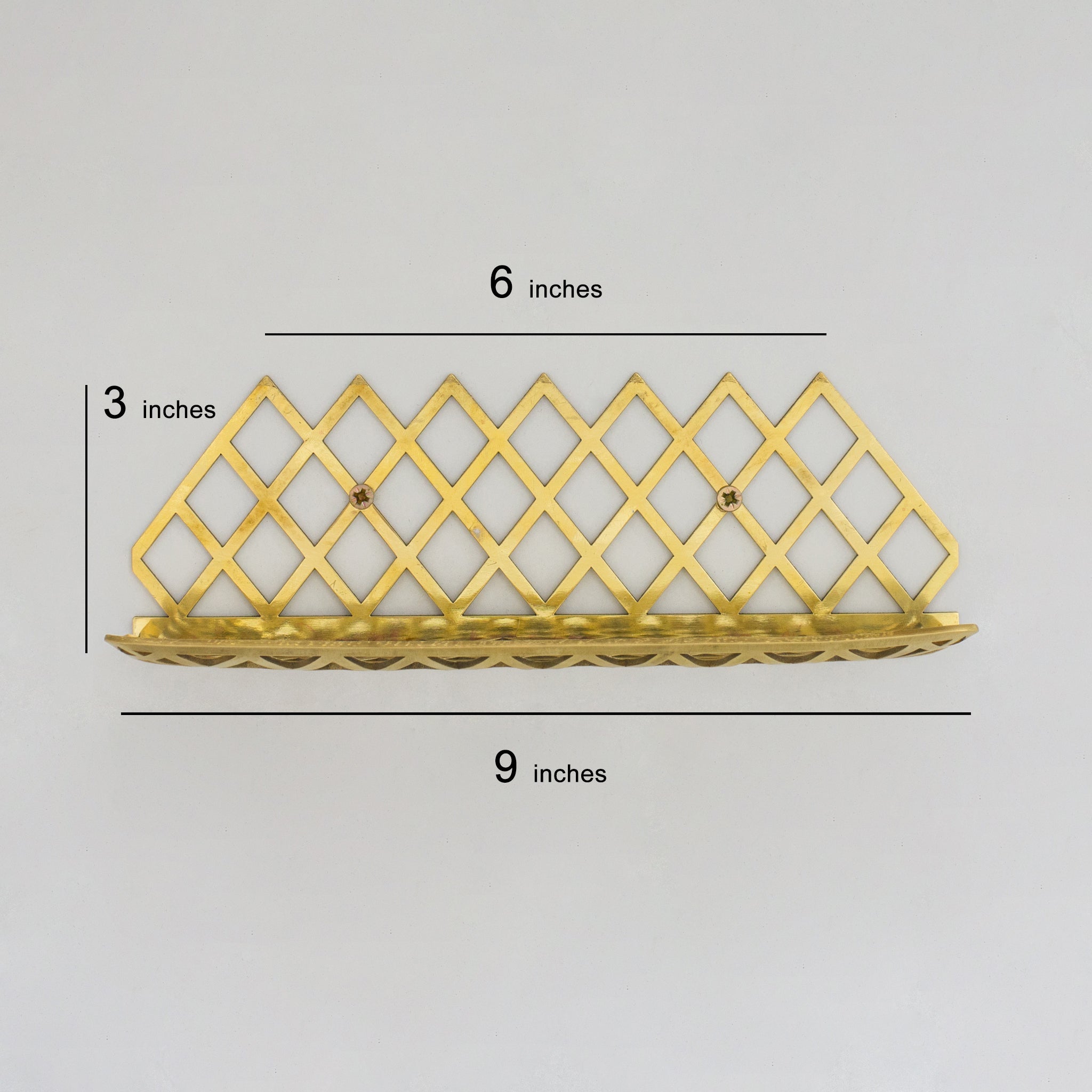 Unlacquered Brass Wall Shelf for Shower, Brass Floating Grid Shelf, Shower Draining Shelf - Insideast