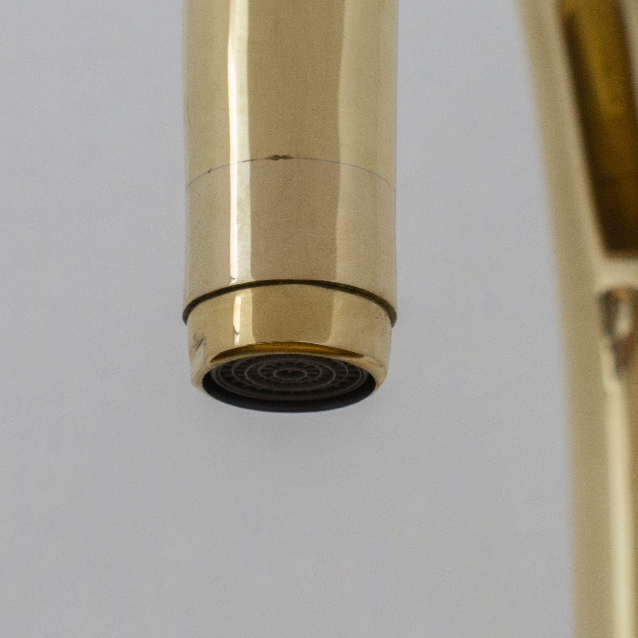 Unlacquered Brass Widespread Kitchen Faucet, Solid Brass 3 - Holes Deck Mount Faucet, Simple Cross Handles - Insideast