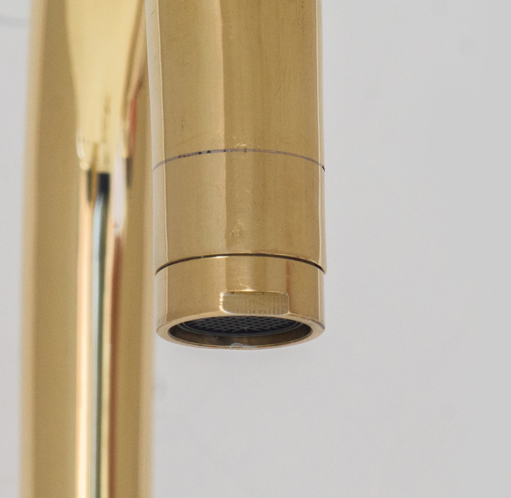 Unlacquered Brass Widespread Kitchen Faucet, Solid Brass 3 - Holes Deck Mount Faucet, Simple Cross Handles - Insideast