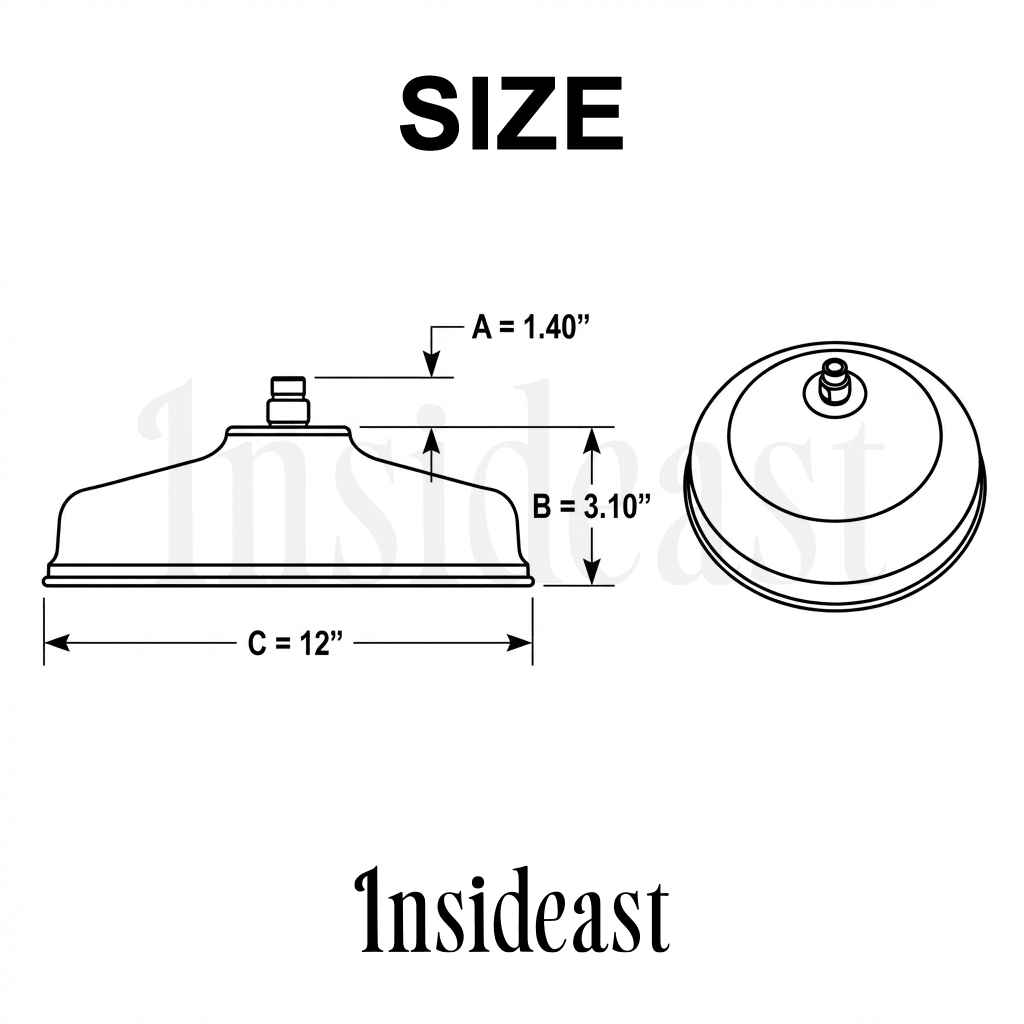 Unlacquered Copper Rain Shower Head | 12" Round - Insideast