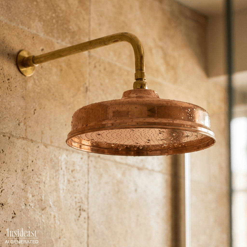 Unlacquered Copper Rain Shower Head | 12" Round - Insideast
