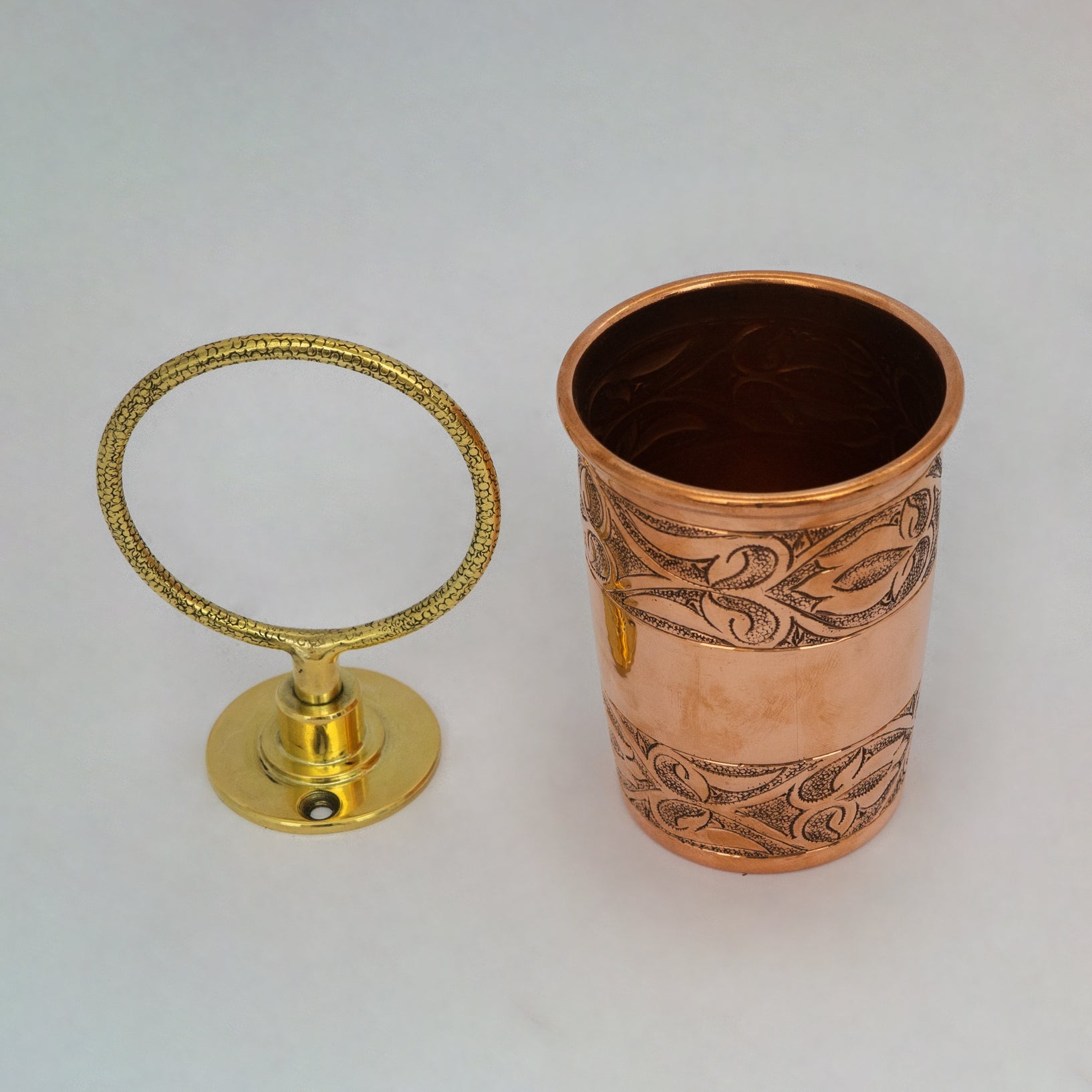 Unlacquered Copper Wall Mount Toothbrush Holder | Bathroom - Insideast