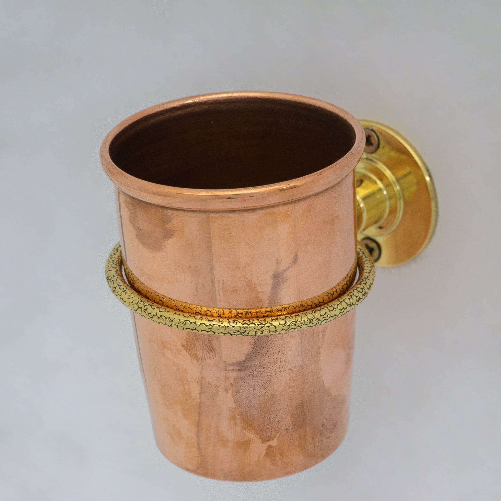 Unlacquered Copper Wall Mount Toothbrush Holder | Bathroom - Insideast
