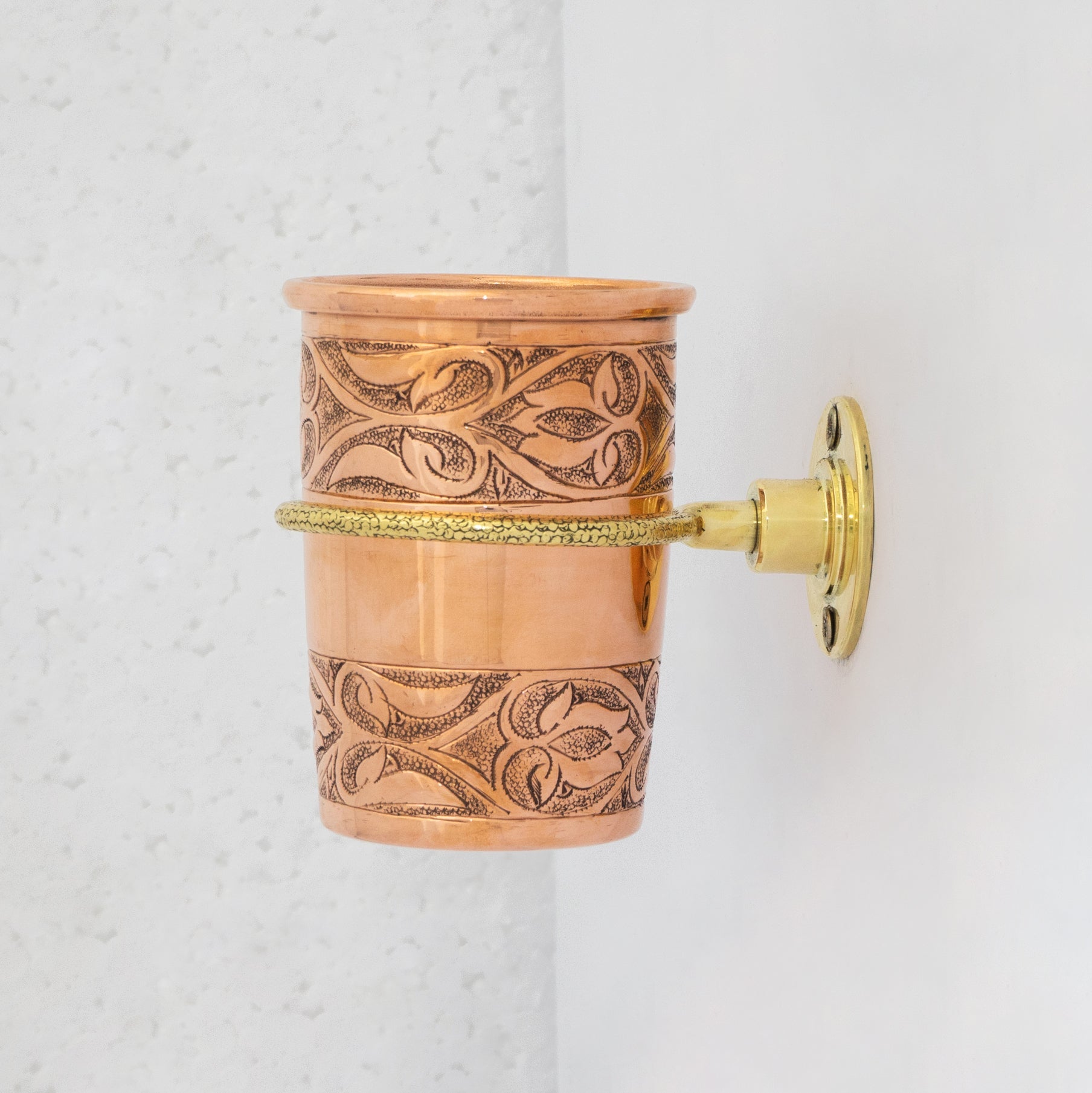 Unlacquered Copper Wall Mount Toothbrush Holder | Bathroom - Insideast