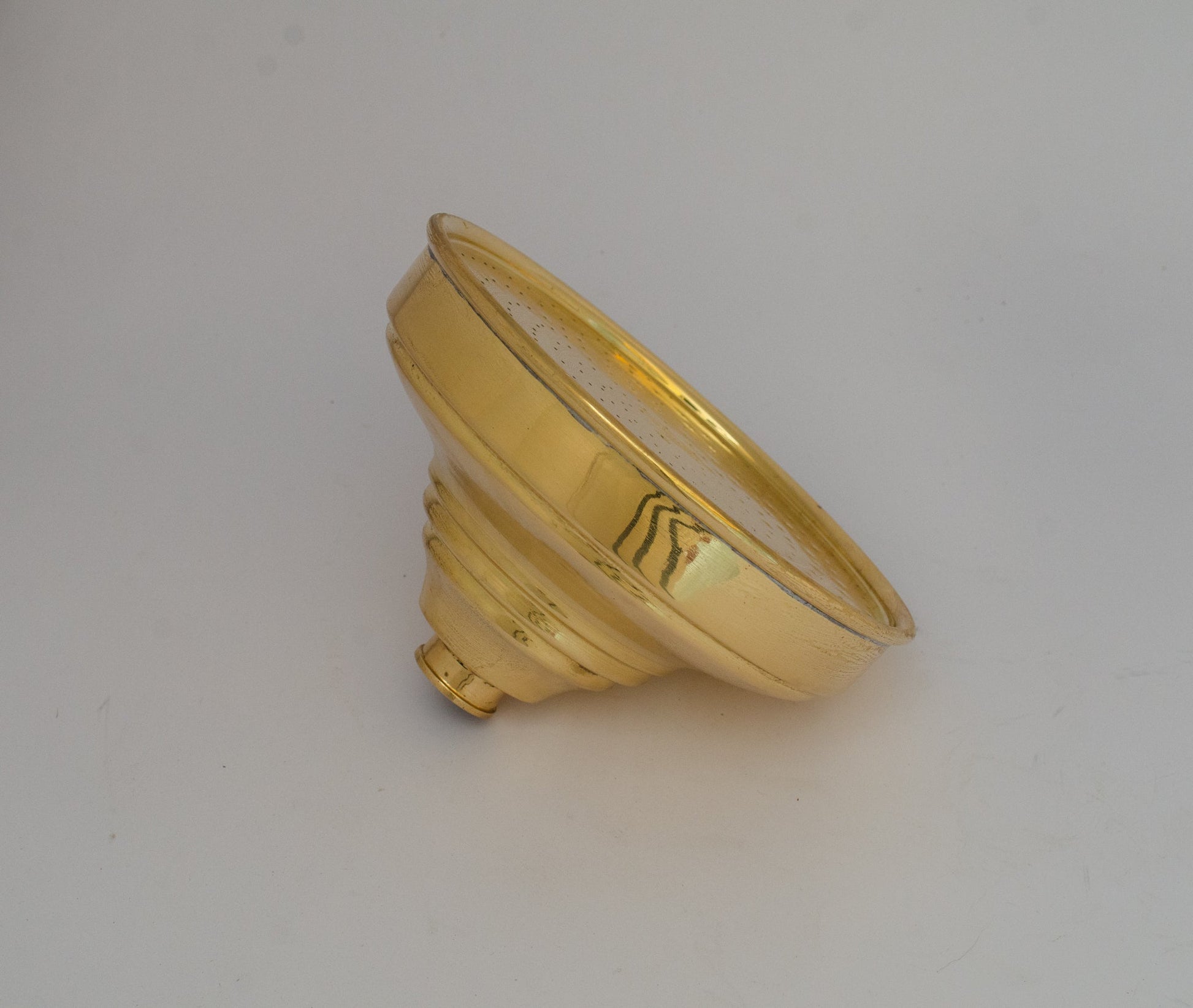 Unlacquered Solid Brass Rain Shower Head, Moroccan Handcrafted Vintage Showerhead, Works Outdoor - Insideast