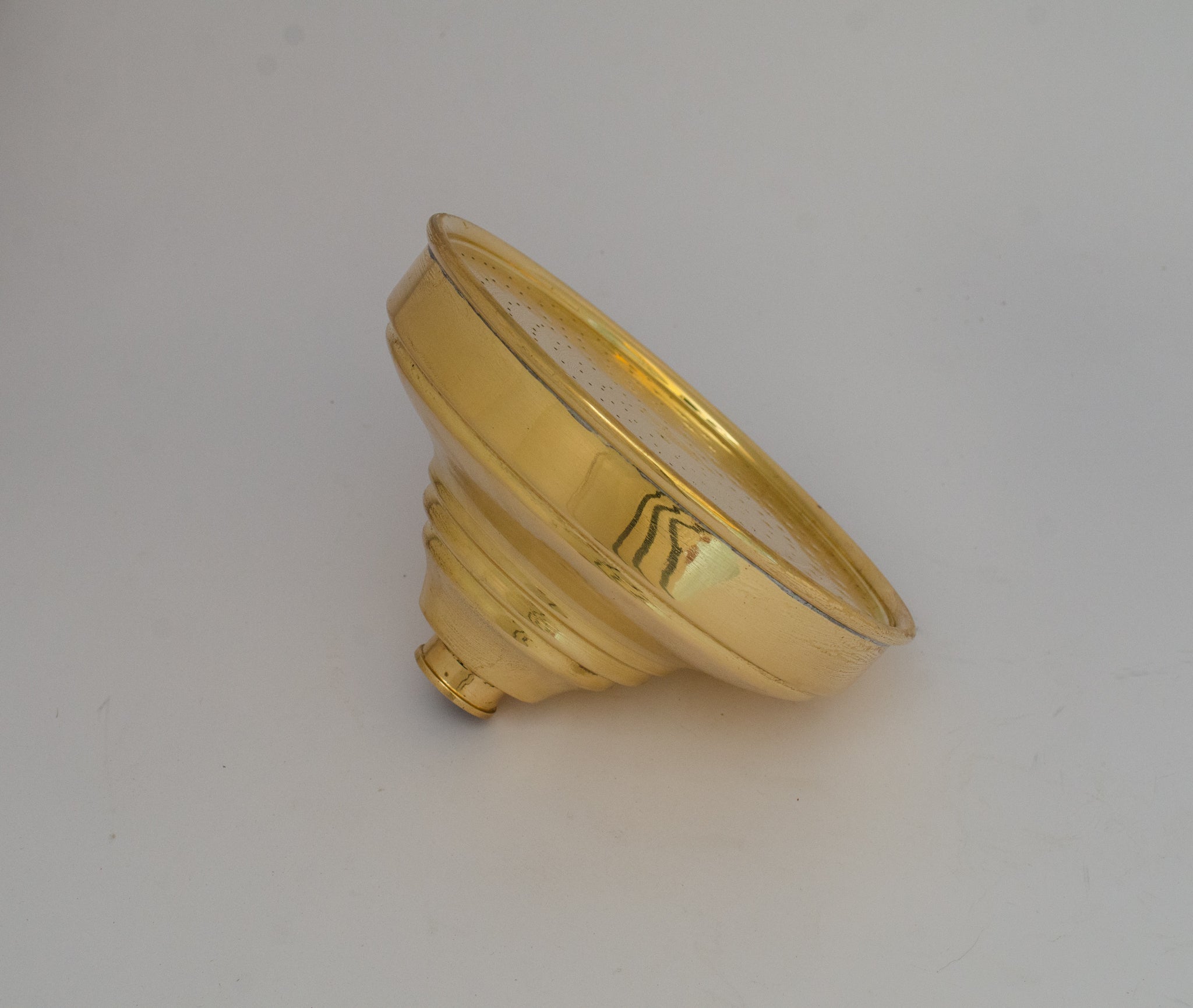 Unlacquered Solid Brass Rain Shower Head, Moroccan Handcrafted Vintage Showerhead, Works Outdoor - Insideast