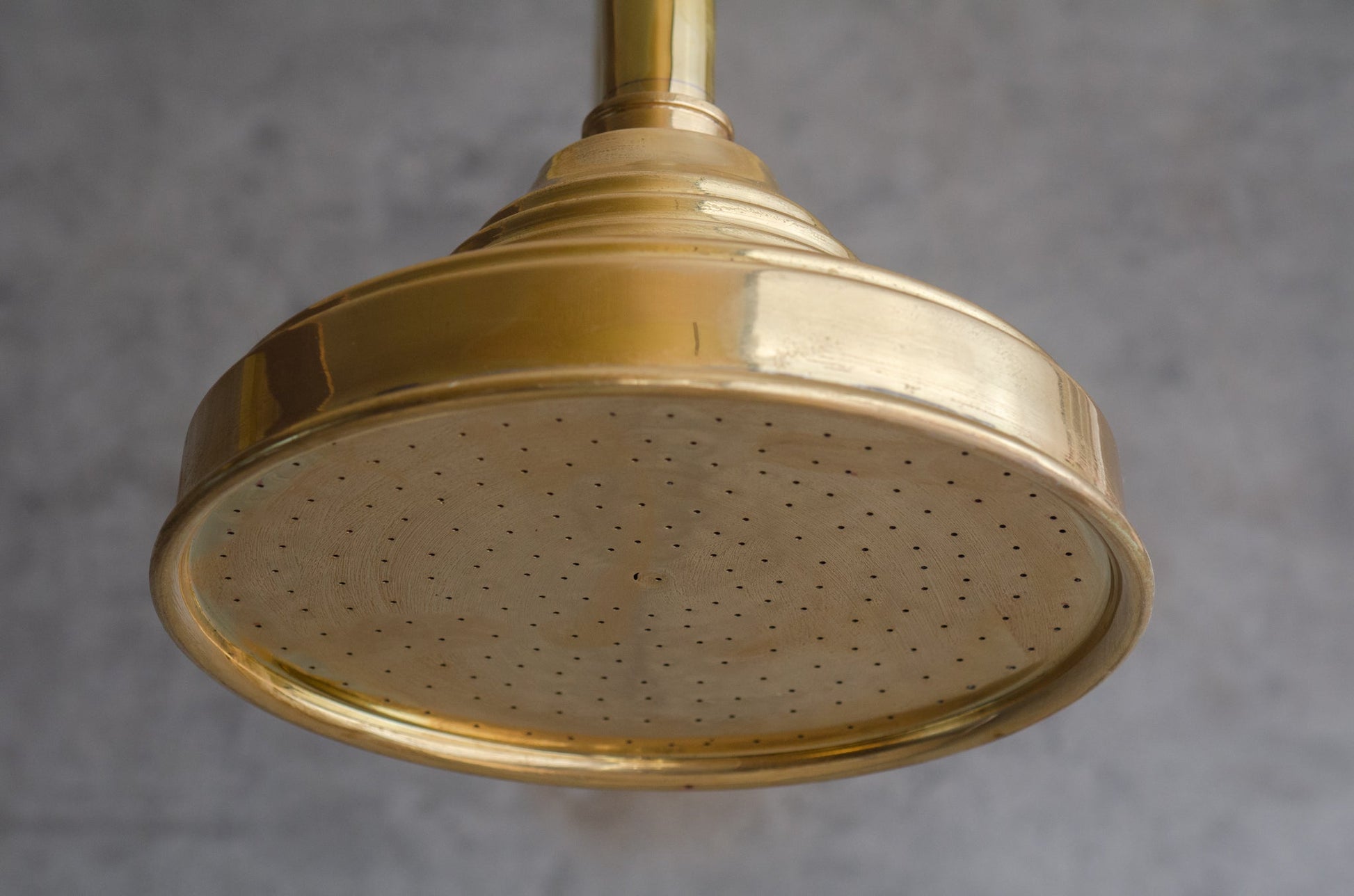 Unlacquered Solid Brass Rain Shower Head, Moroccan Handcrafted Vintage Showerhead, Works Outdoor - Insideast