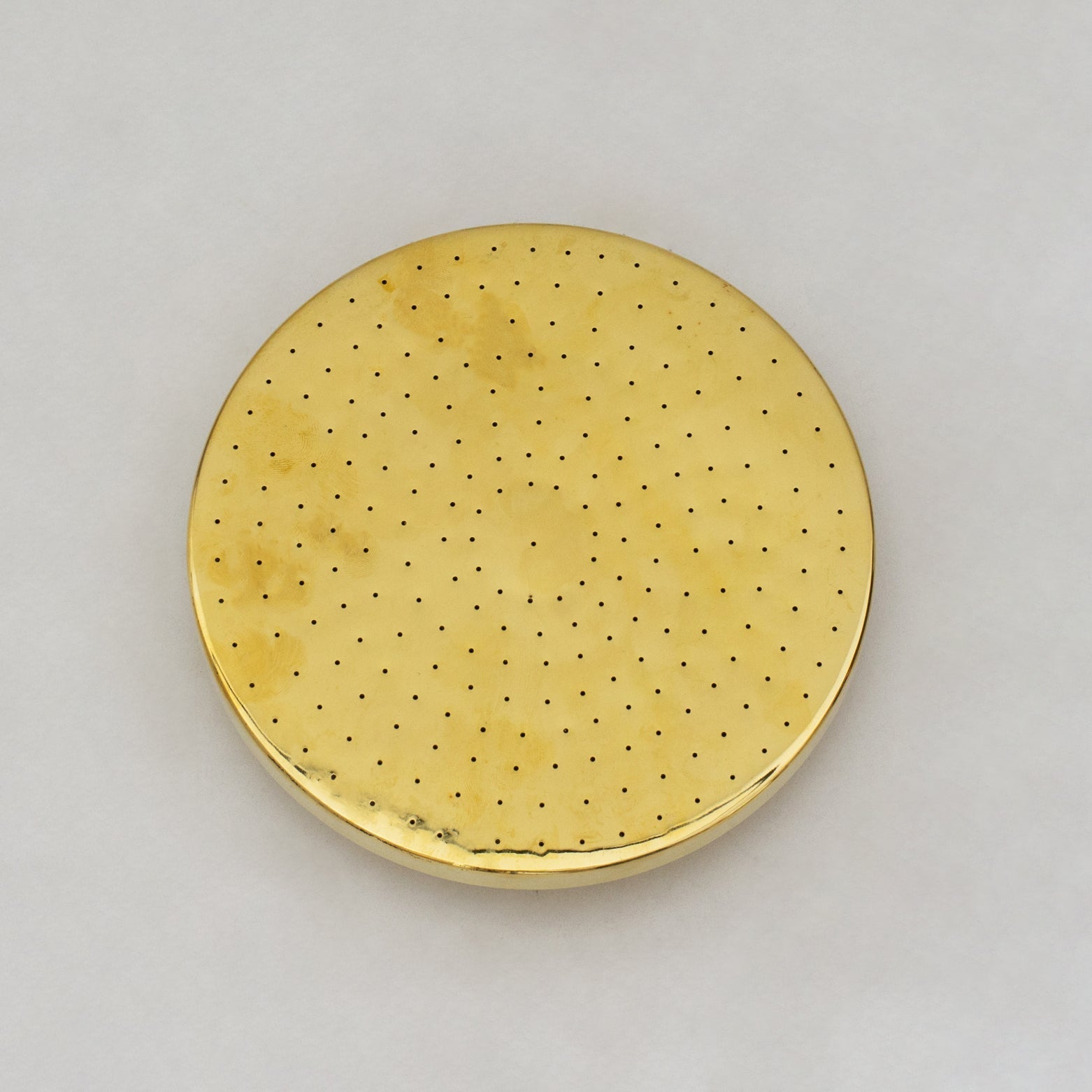 Unlacquered Solid Brass Rain Shower Head, Round Handcrafted Vintage Showerhead - Insideast